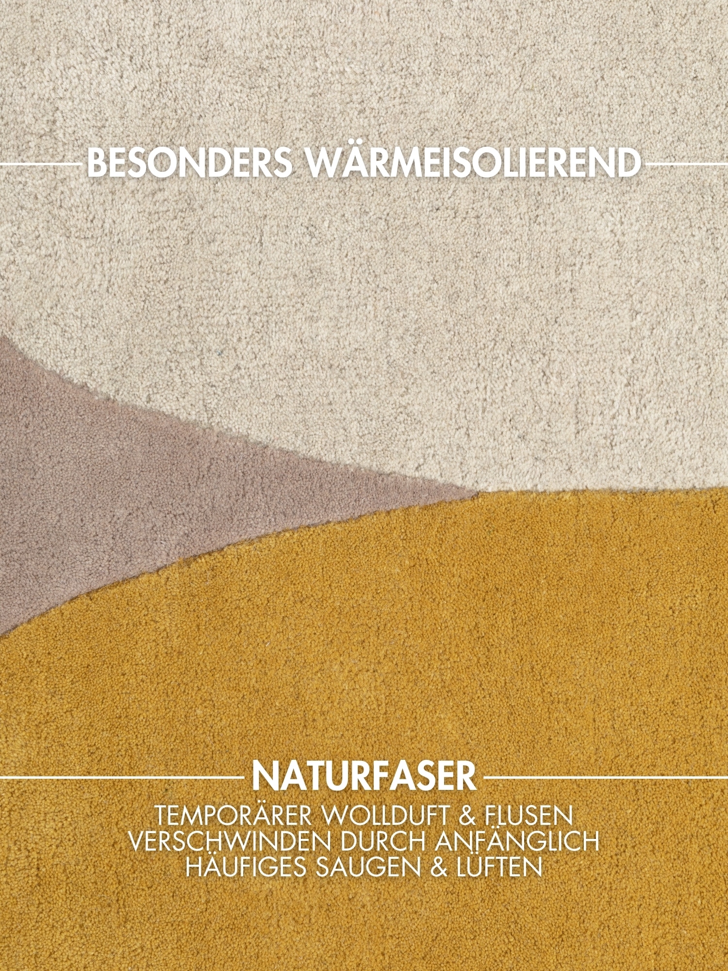 Ted Baker Tapis en laine »Cecil« Rectangulaire 17 mm Höhe Laine, tapis naturel, fait main, salon, chambre à coucher, coloré