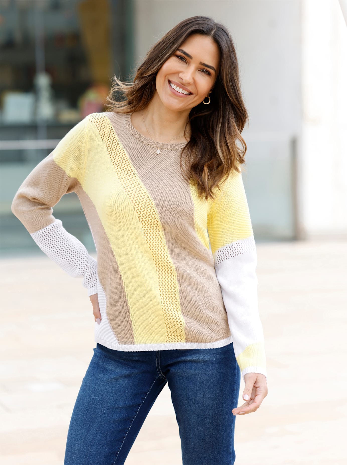 Classic Basics Ajourpullover "Langarm-Pullover"