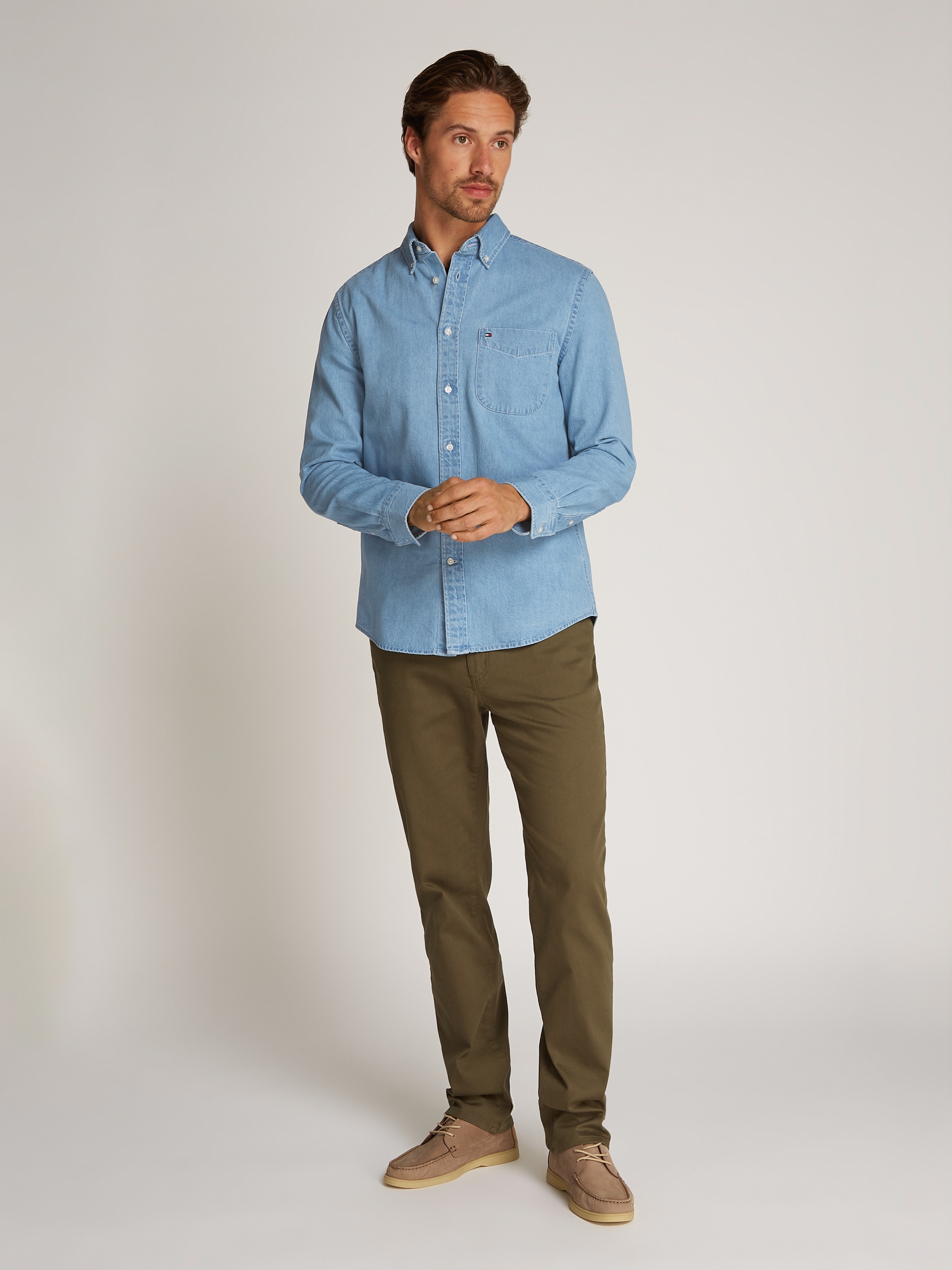 Tommy Hilfiger Jeanshemd »DENIM RF SHIRT«, mit Brusttasche