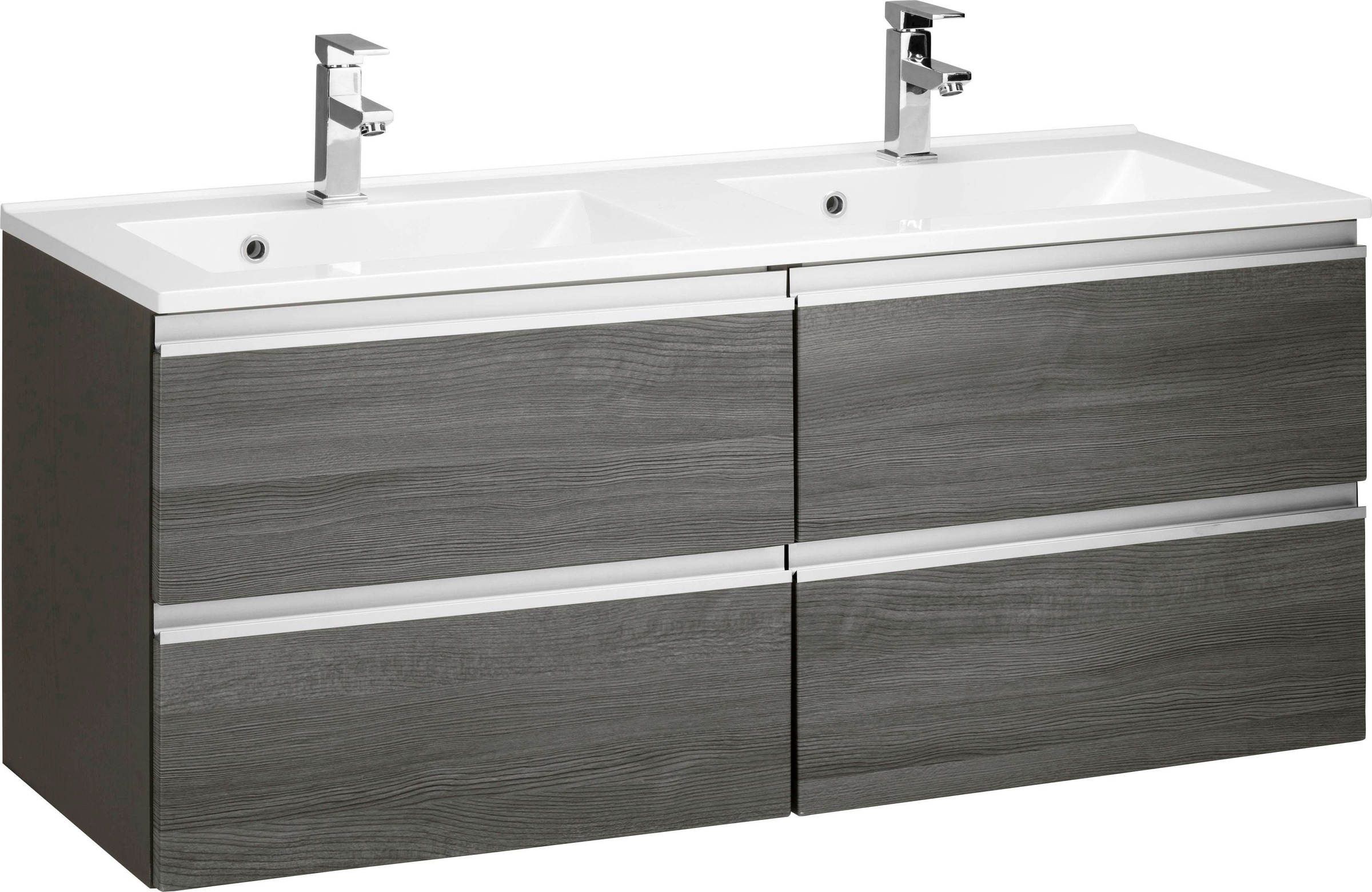 Image of welltime Waschbeckenunterschrank "Ohio" Badmöbel, Waschtisch inkl. Waschbecken, Breite 120 cm