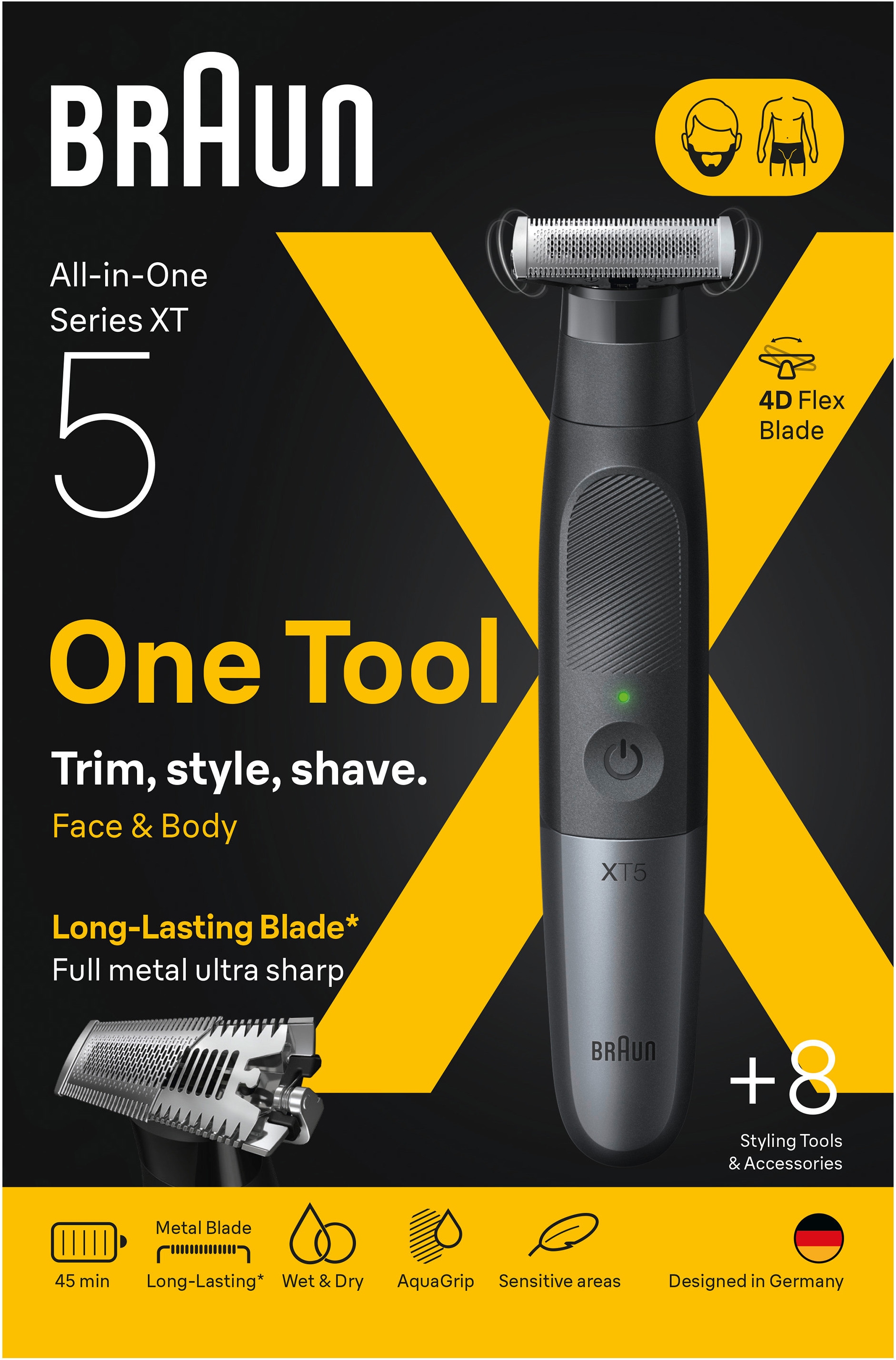 Braun Tondeuse à cheveux »Series X XT5200« étanche, lame 4D-Flex