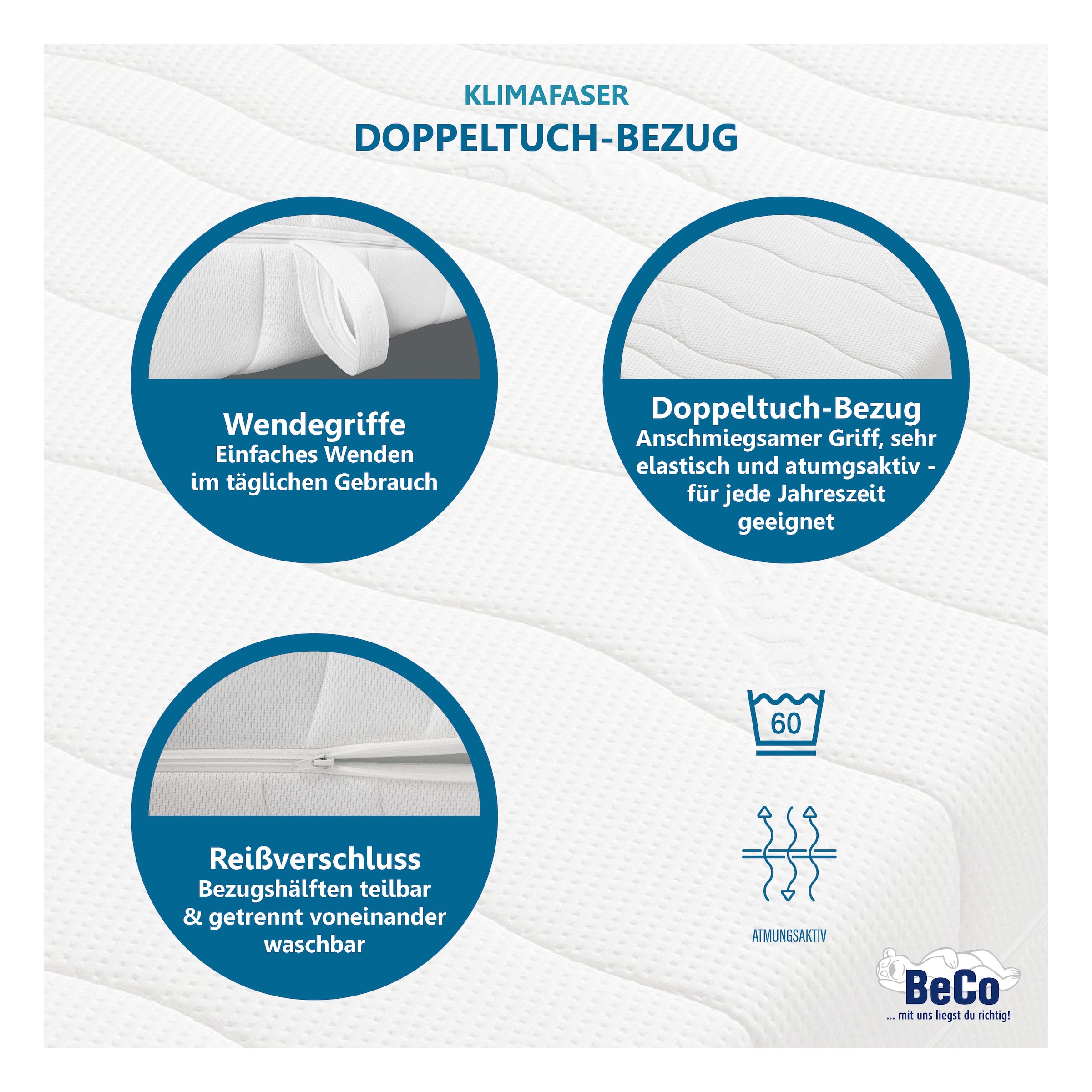 Beco Matelas mousse confort »Gigant Trio – GOLD Komfortschaummatratze in Luxus-Bettenhöhe« 30 cm hoch Raumgewicht: 35 kg/m³ 1 cuis tlg. luxe hauteur 30 cm, 7 zones, matelas réversible, aussi disponible en 140x200