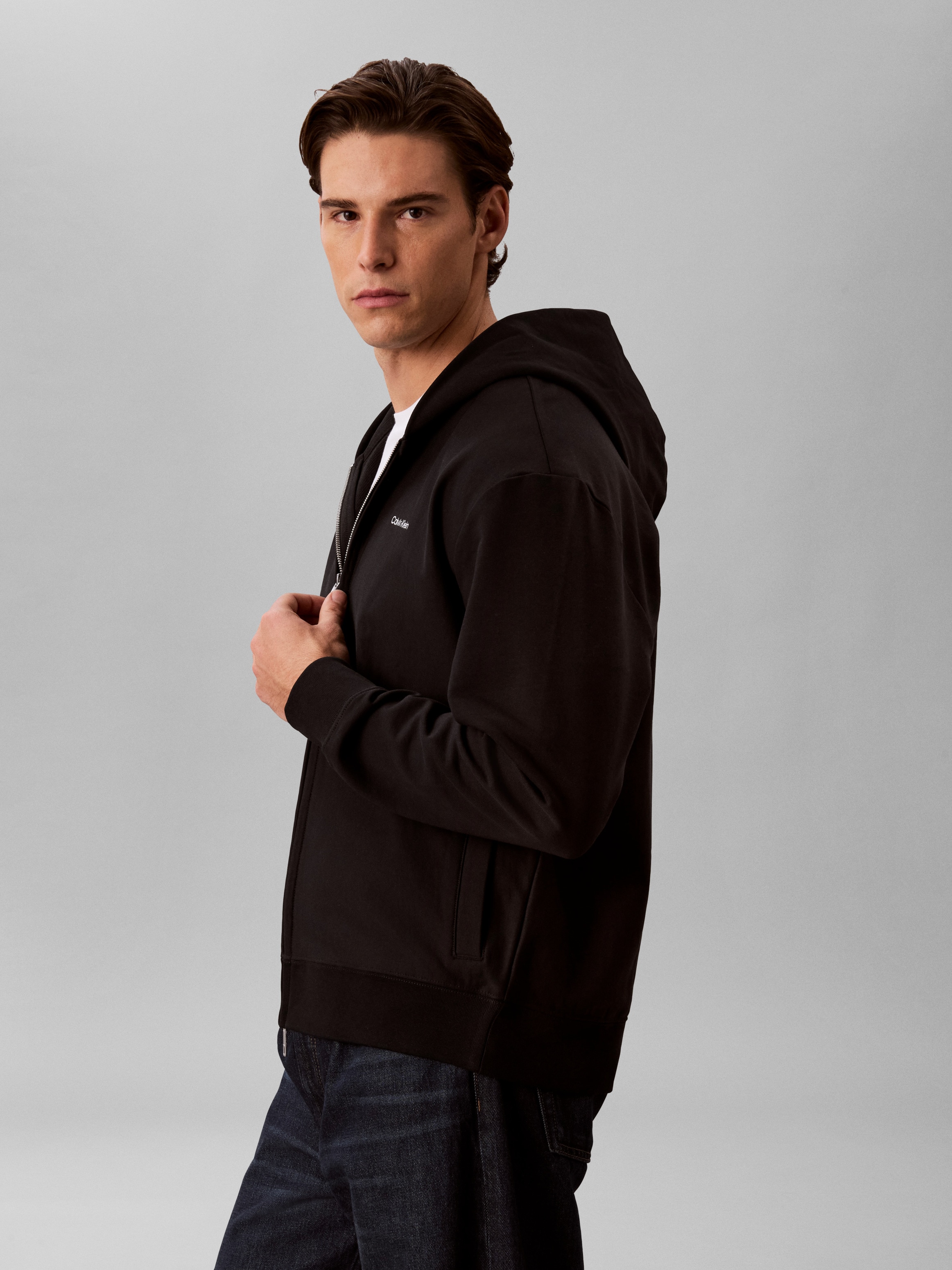 Calvin Klein Jeans Kapuzensweatjacke Regular Fit, 2-Wege-Zipper
