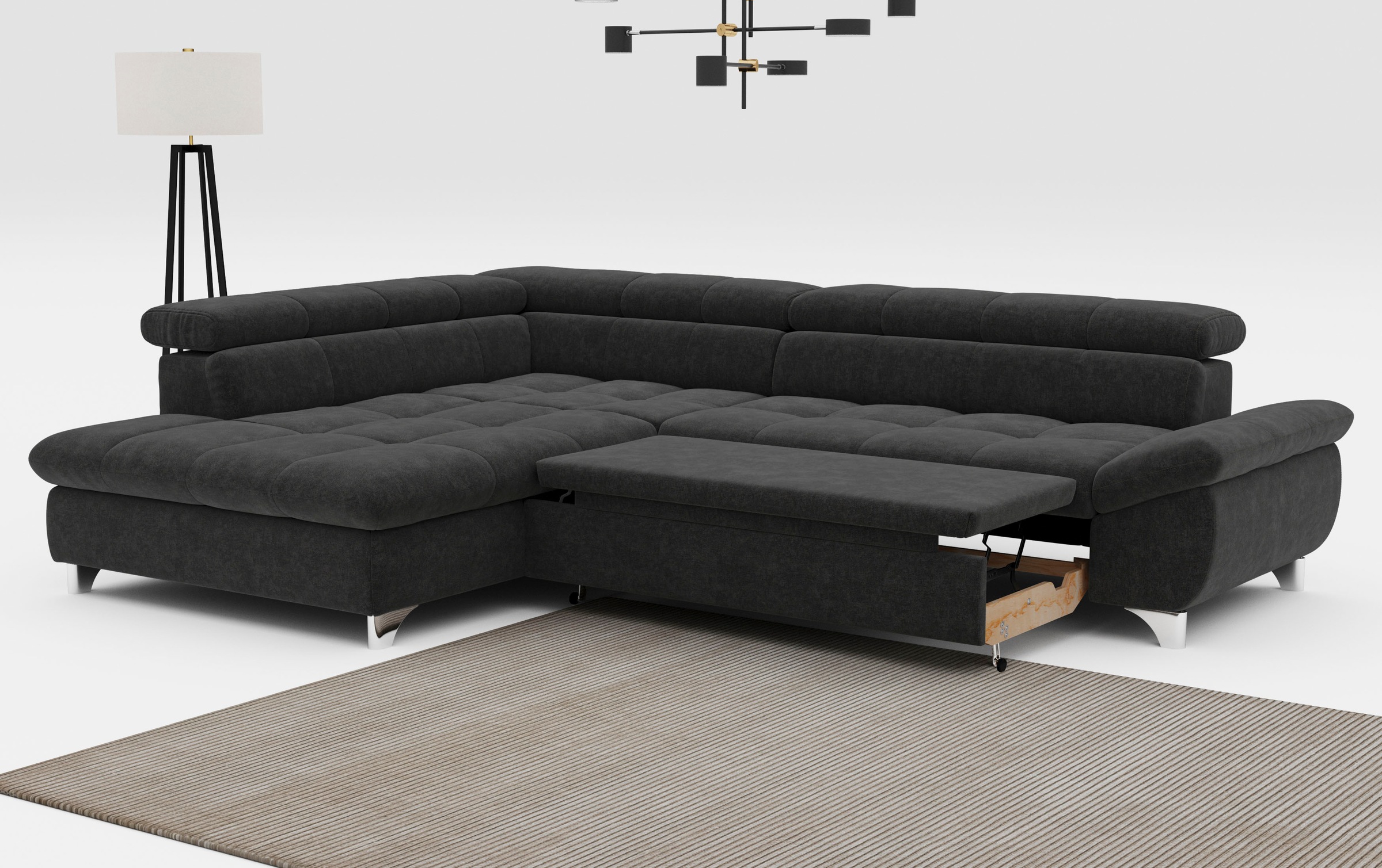 COTTA Ecksofa »Gemini L-Form«, mit Kopfteilverstellung, wahlweise mit Bettfunktion