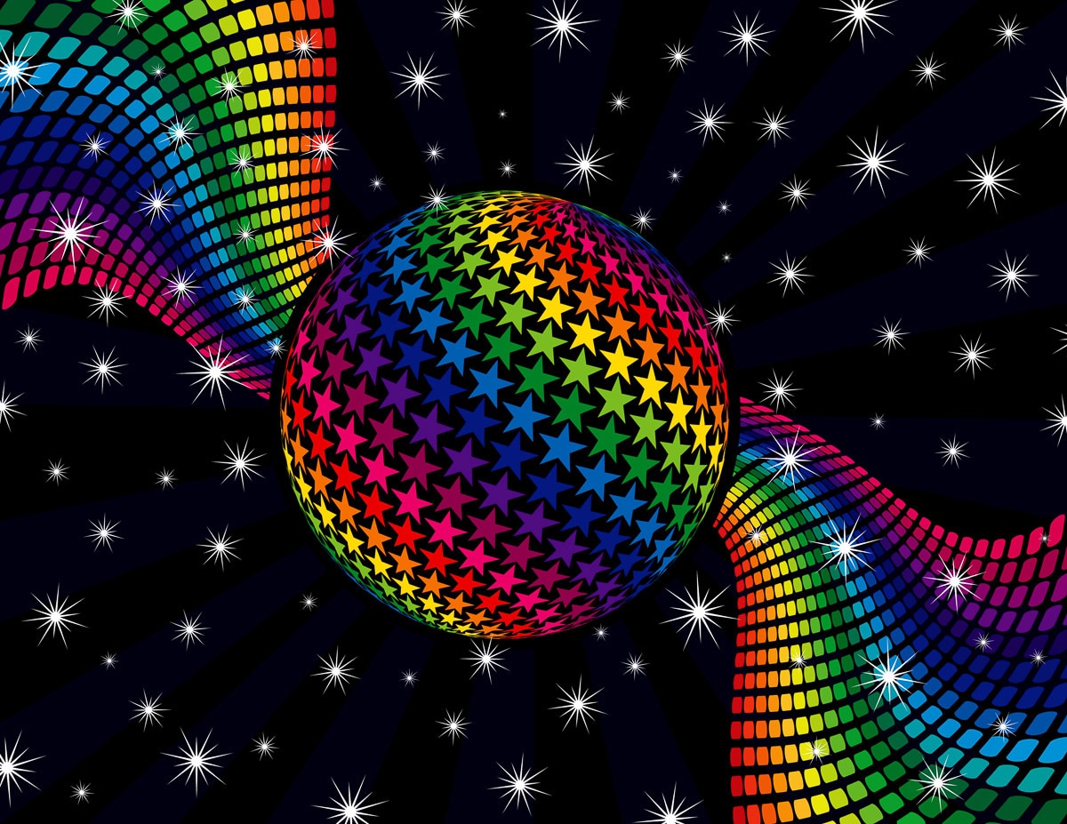 Image of Papermoon Fototapete "Rainbow Disco Dance"