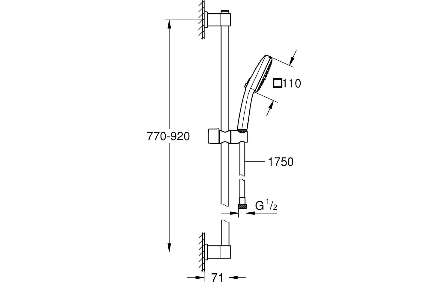 Grohe Duschsystem »Vitalio Comfort 110«, Ohne Mischer