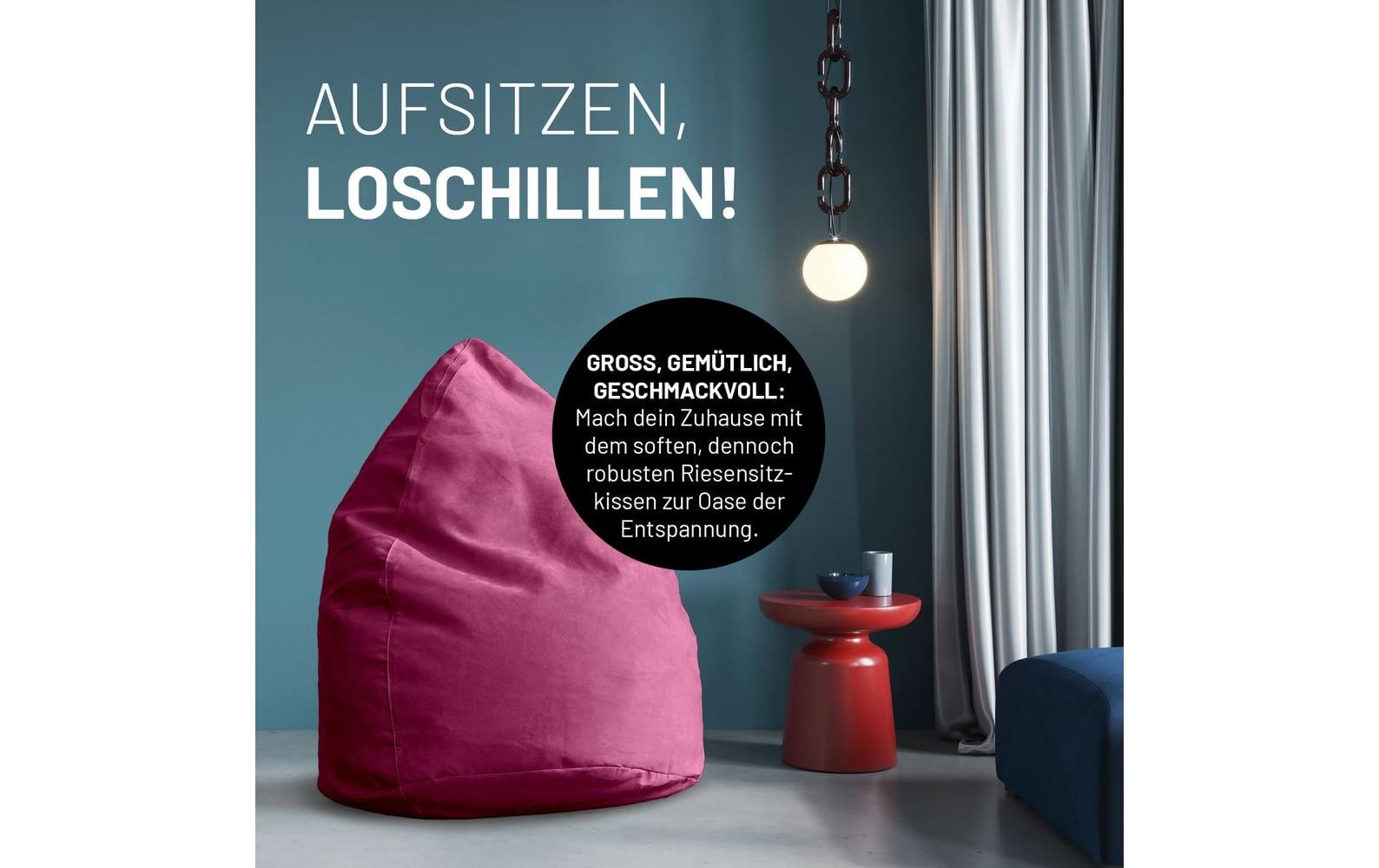 Lumaland Sitzsack »Lumaland Sitzsack 220 l pink«