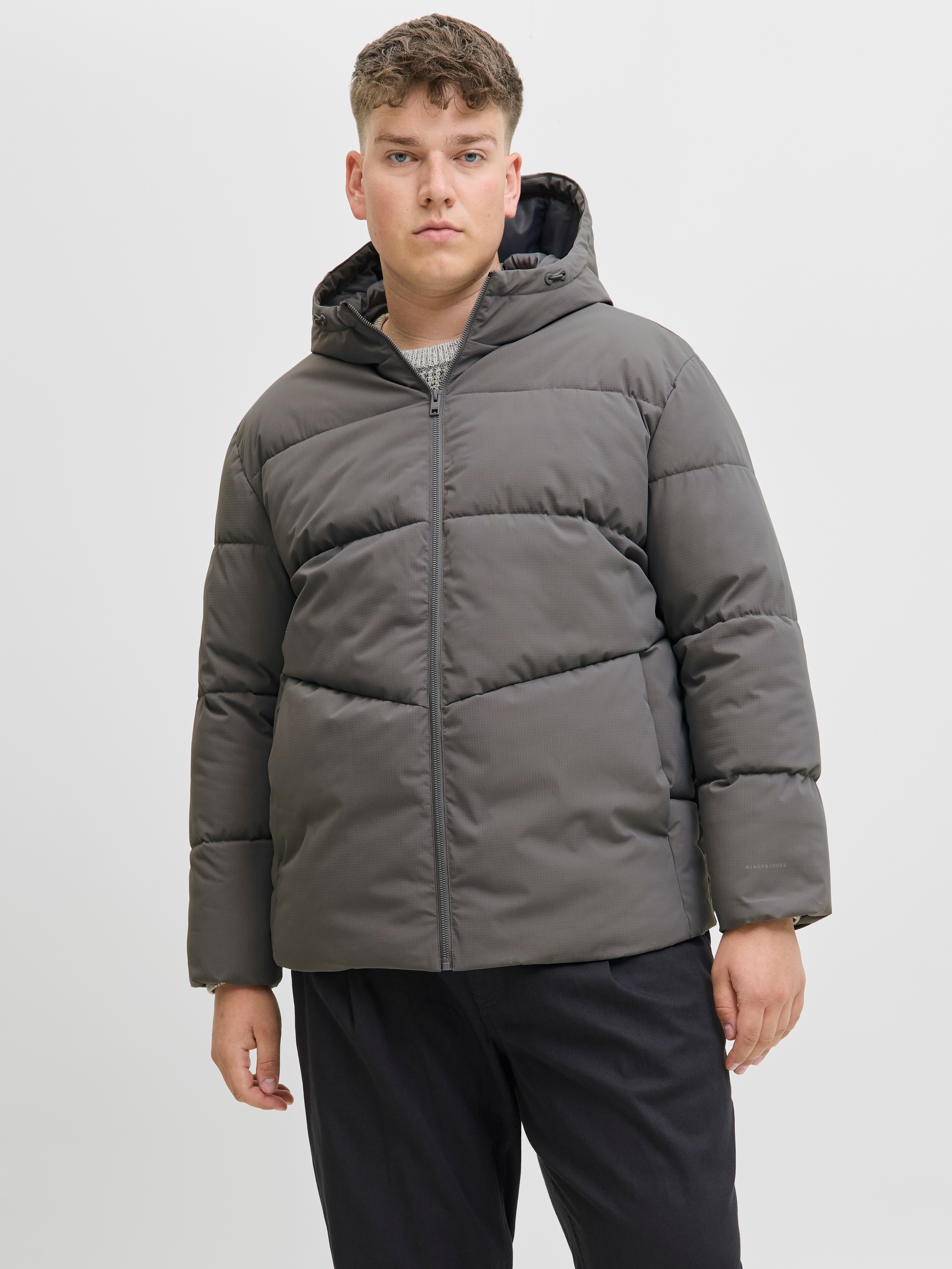 Image of Jack & Jones PlusSize Steppjacke "JJGLOBAL PUFFER JACKET PLS" mit Kapuze