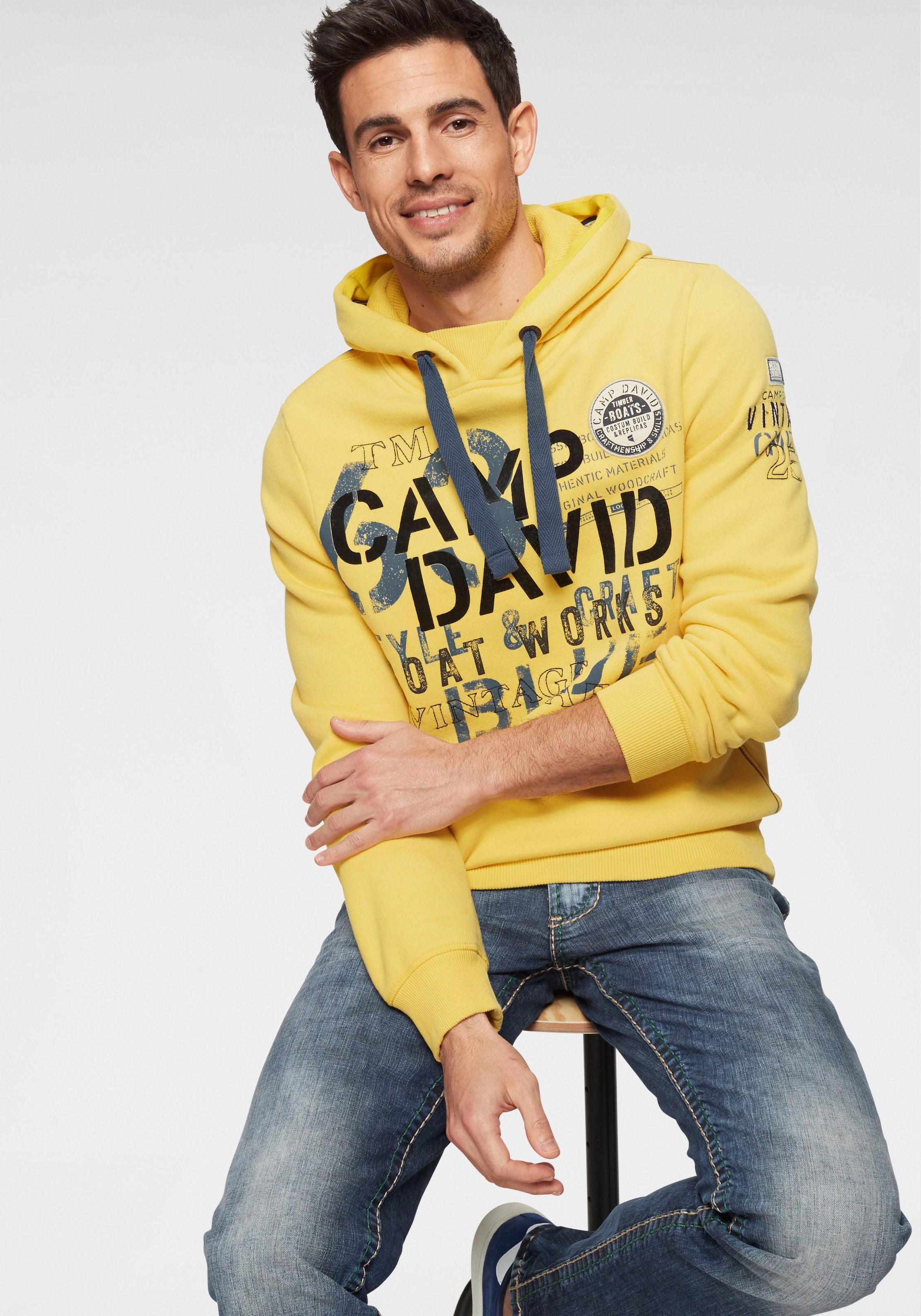 Image of CAMP DAVID Kapuzensweatshirt, mit stylischem Frontprint bei Ackermann Versand Schweiz