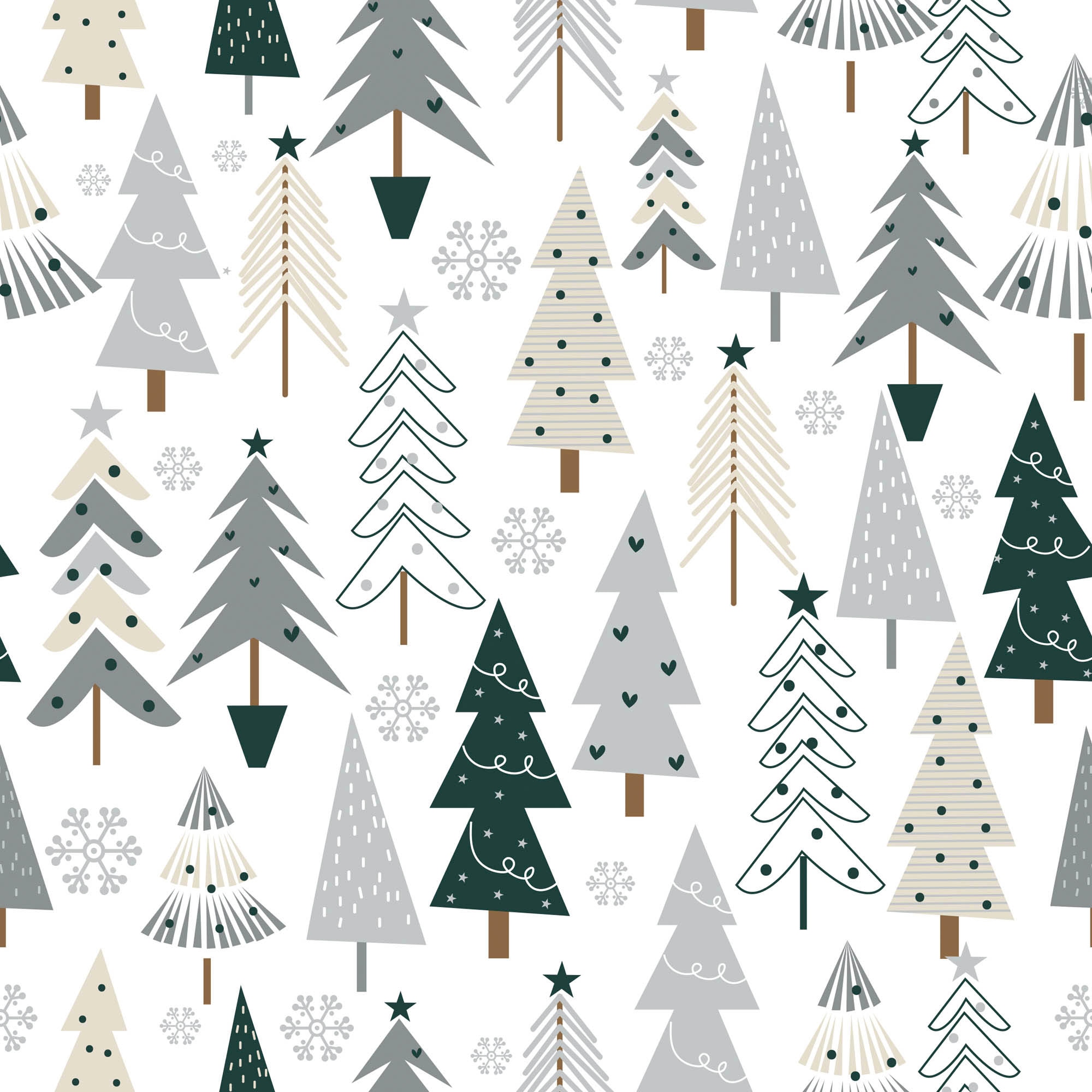 queence Dekokissen »Diddle«, Kissenhülle,Weisser Hintergrund,Tannenbäume,Weihnachten,Festlich