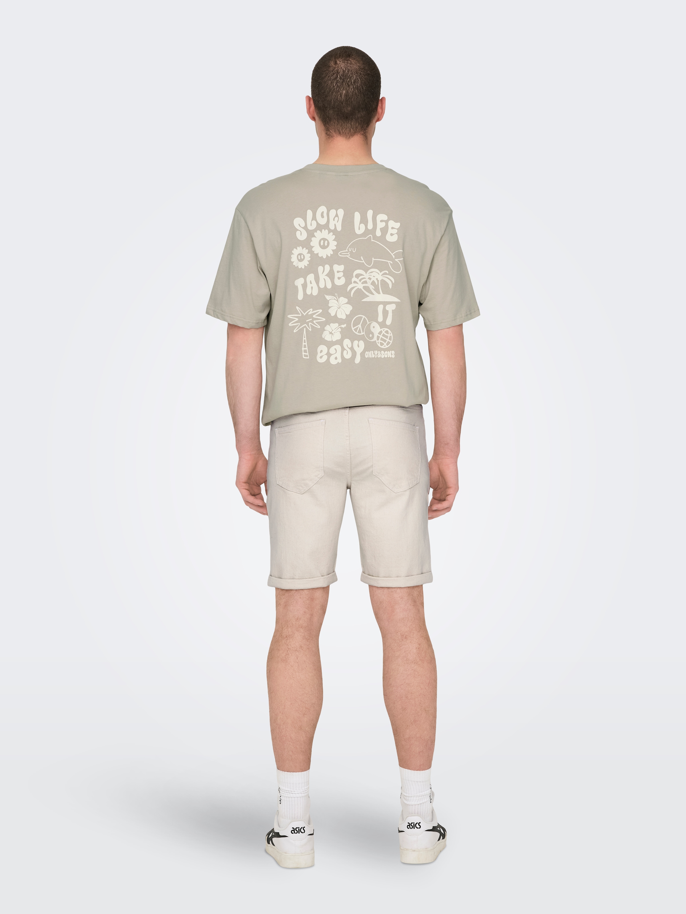 ONLY & SONS Shorts »ONSPLY ECRU 9296 AZG DNM SHORTS«