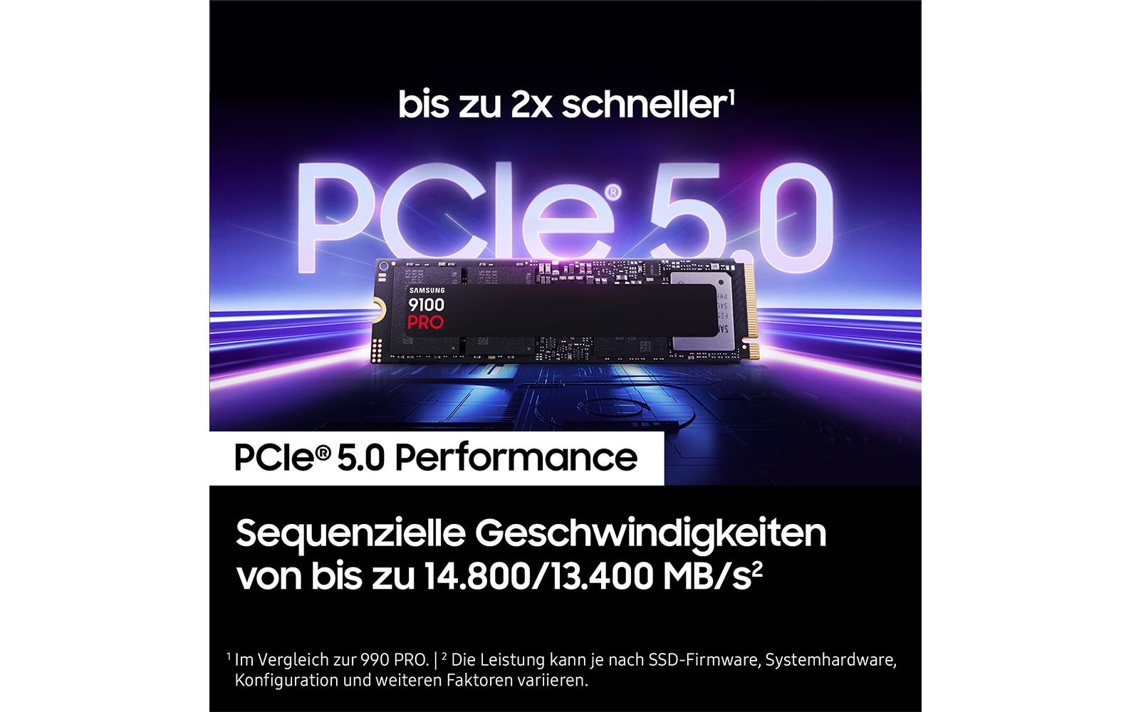 Samsung interne Gaming-SSD »9100 PRO SSD« 2,5 4 TB Anschluss PCI Express 5.0