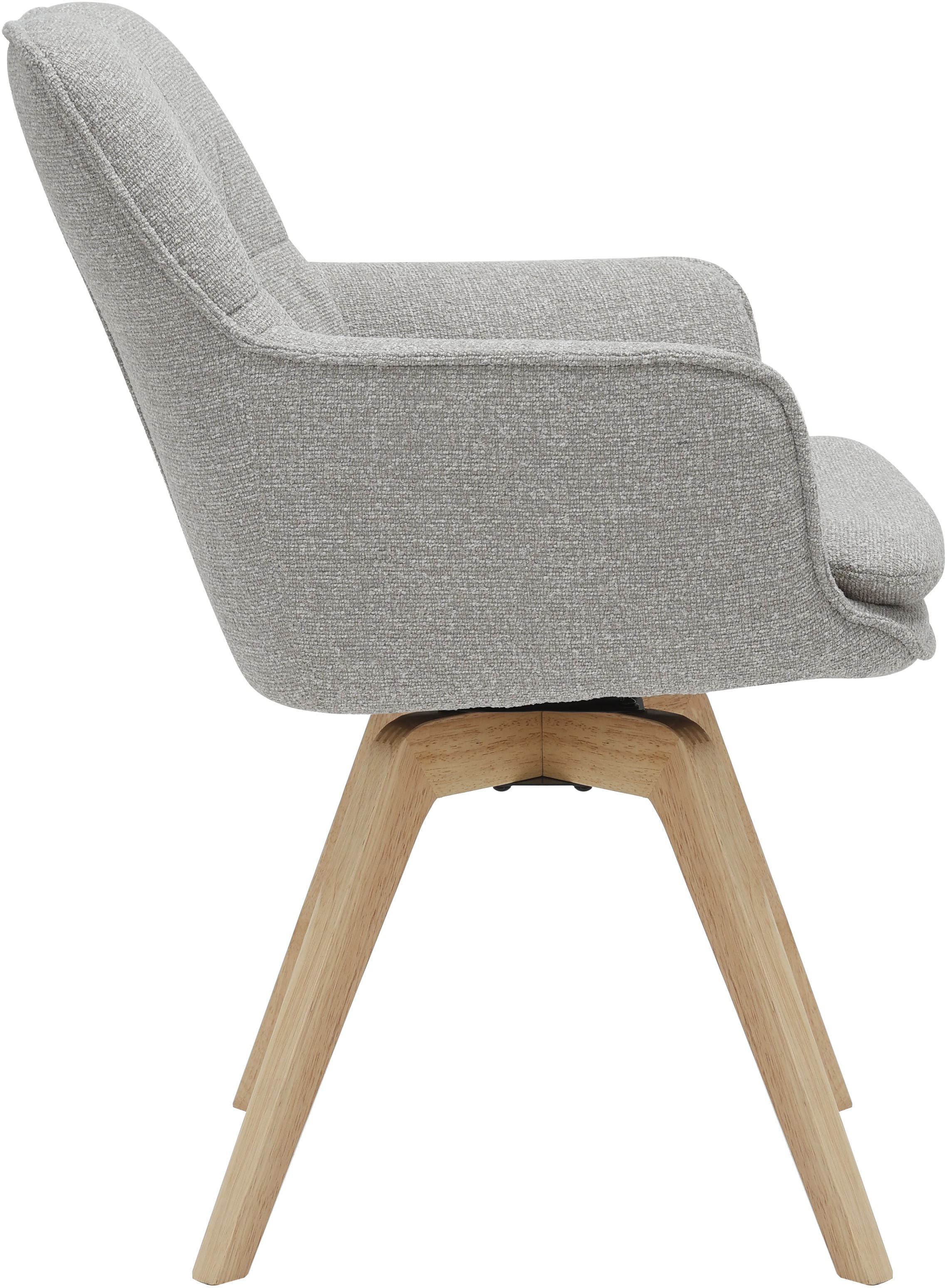 GOODproduct Chaise de salle à manger »Sigune« () 1 cuisrevêtement en tissu tissé facile d'entretien, structure en bois massif