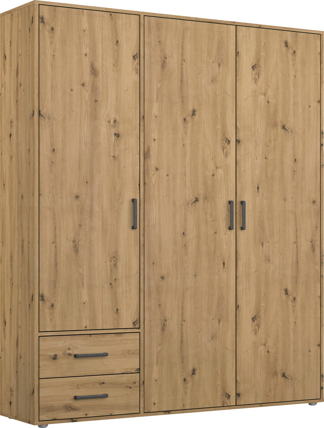 rauch Drehtürenschrank "Kleiderschrank Schrank Garderobe Wäscheschrank VOYAGER" in 3 verschiedenen Ausstattungen BASIC/CLASSIC/PREMIUM, mit 2 modernen Griffvarianten, mit Außenschubladen MADE IN GERMANY