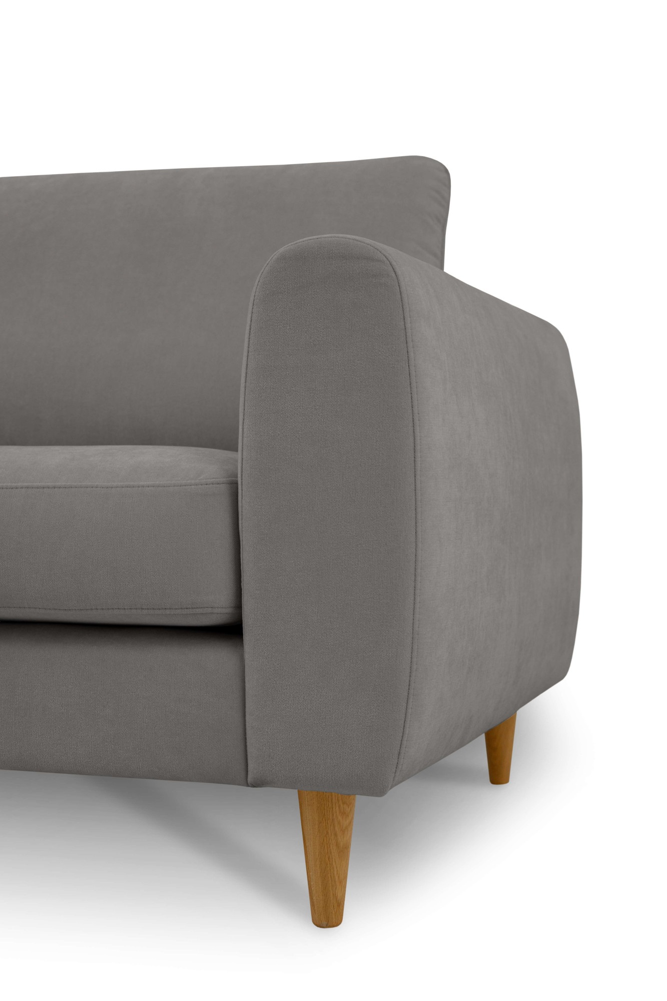 GOODproduct 3-places »Finnian« 212 cm, chenille, élégants pieds en bois massif