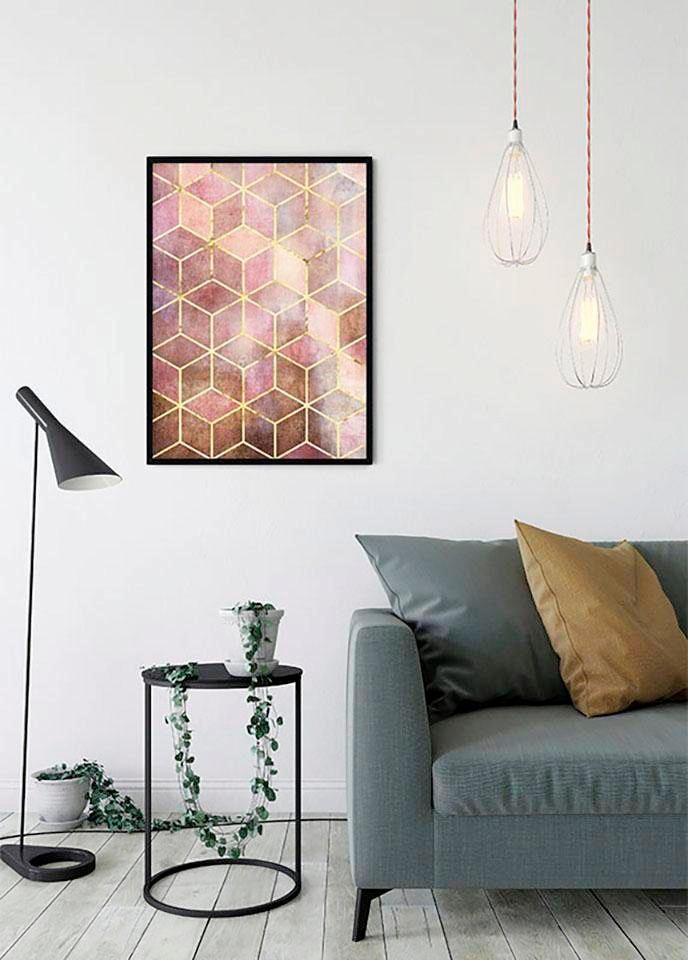 Komar Bild »Mosaik Rosso« Formen | Kunst 1 Stk. tlg. Wandbild zur Dekoration - ohne Rahmen