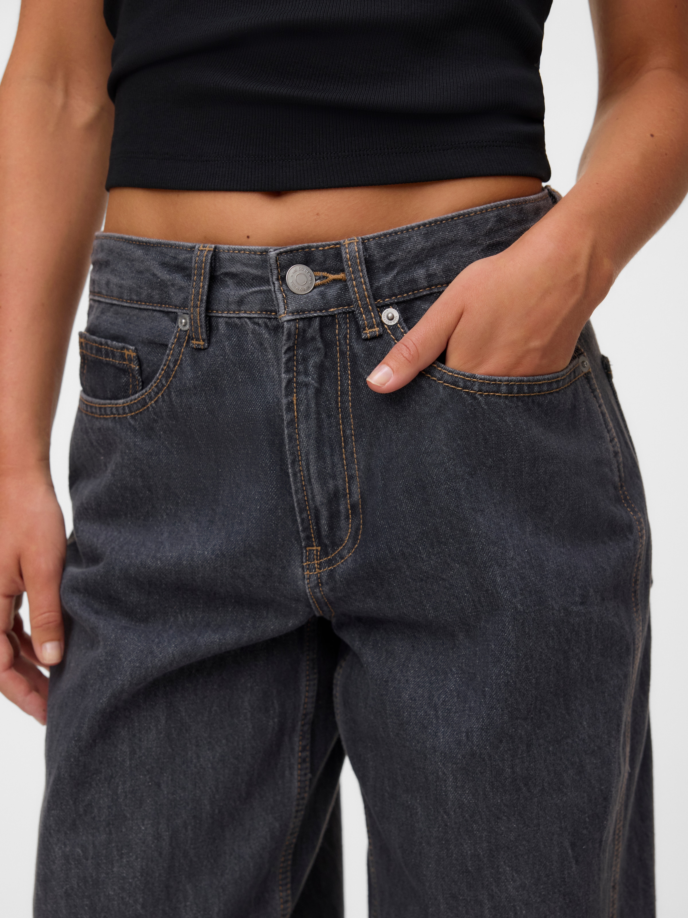 Vero Moda Jeans large »VMZOE MR BARREL DNM JEANS LI223 NOOS« coton, taille mi-haute, coupe ample