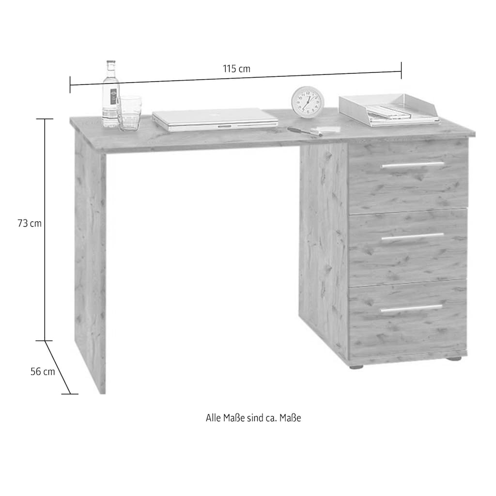 VOGL Möbelfabrik Schreibtisch »Tobi«, Computertisch, Breite 115 cm, Made in Germany