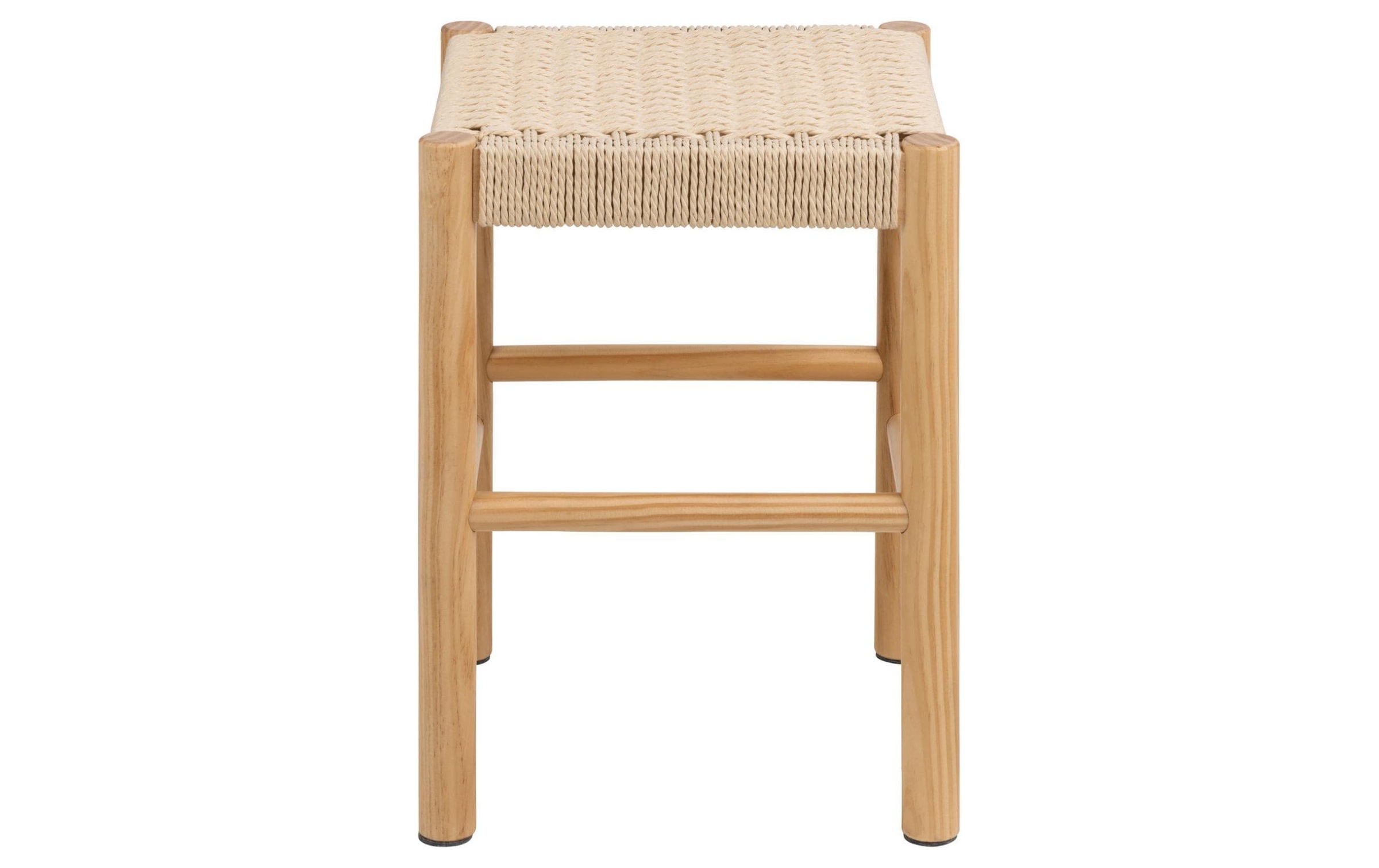 Alvin Weaved Stool in Off White, none