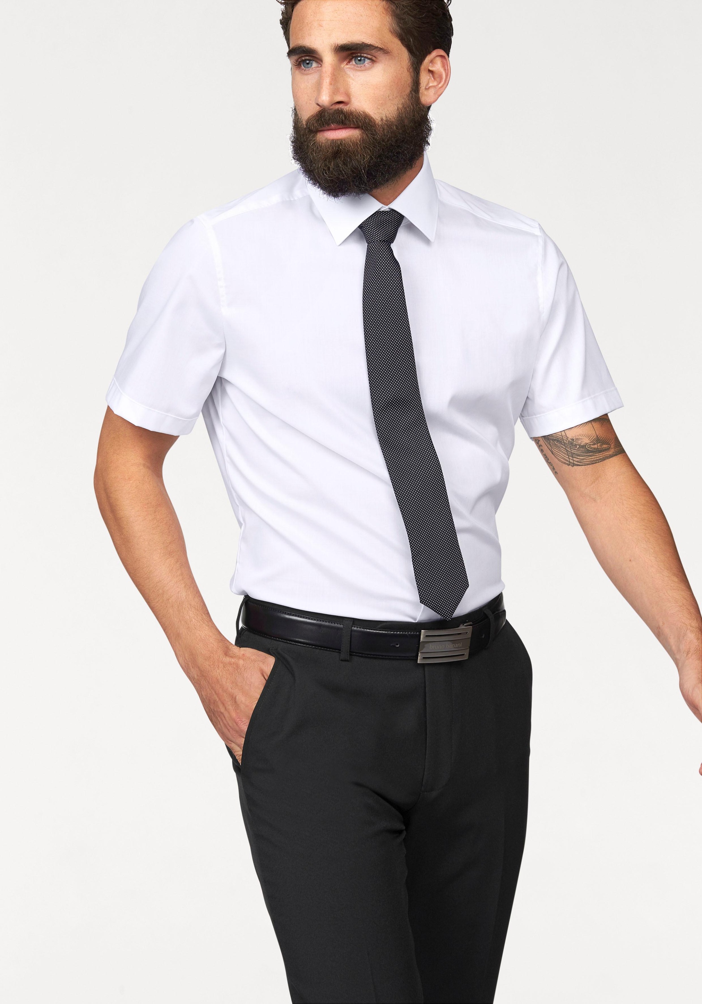 Image of Bruno Banani Businesshemd »Modern-fit«, Kurzarmhemd bei Ackermann Versand Schweiz