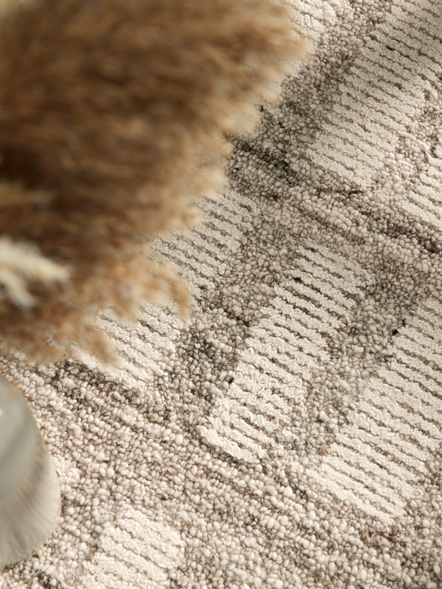 vikosa Wollteppich »Linara« rechteckig 15 mm Höhe Handgemacht, Grafisch, Streifen, Natur, Wolle, Wohnzimmer,Schlafzimmer