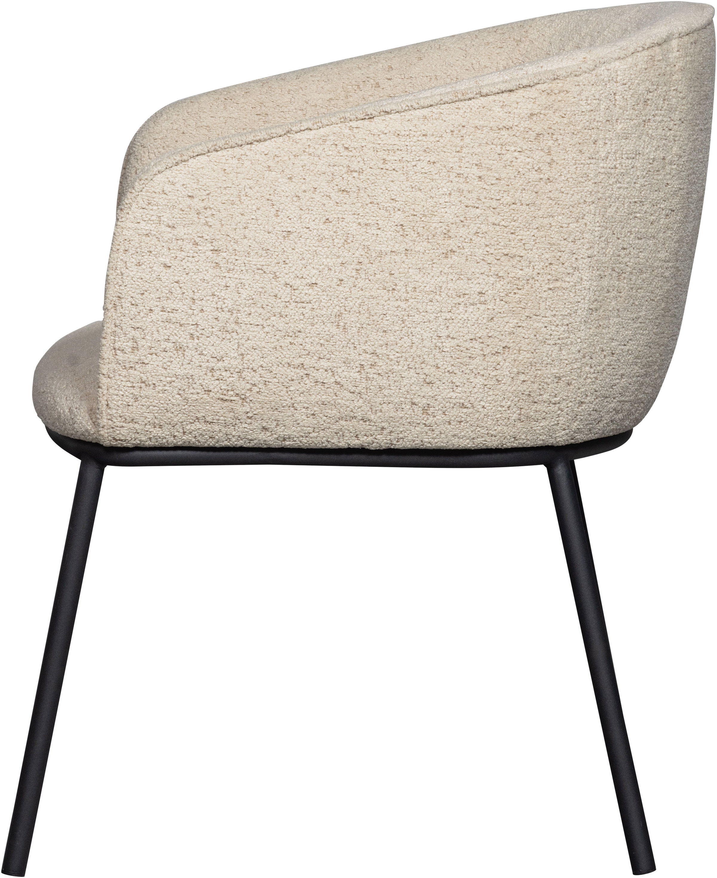 WOOOD Chaise de salle à manger »Leon mit Happy-Bouclé-Bezug und Metallgestell, B 61 x T 63 x H 77 cm« () Capacité de charge 100 kg, facile à monter, facile d'entretien