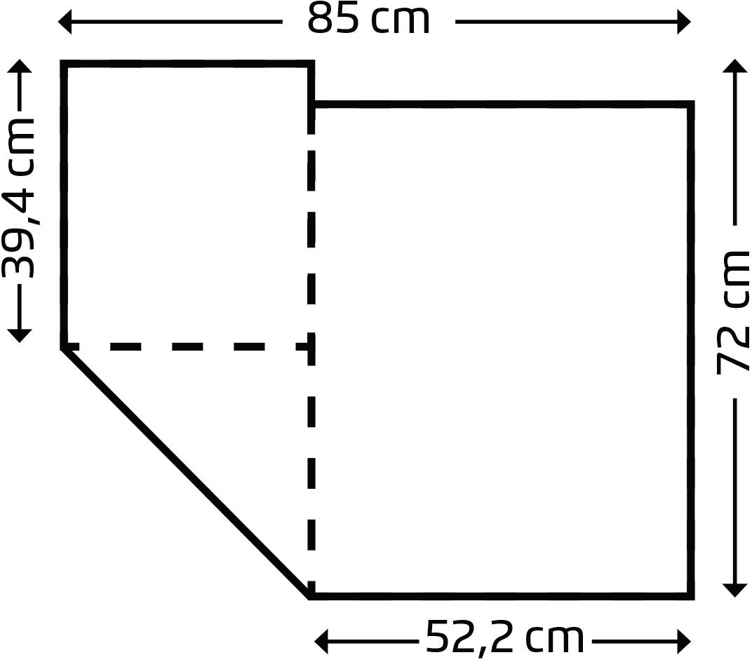 GOODproduct Eckkleiderschrank »Mehrzweckschrank Aktenschrank Möbel Mietswohnung Schlafzimmer YLVA« Schenkelmass: 85x72 cm, Höhe 197 cm,  skandinavischer Style mit Rahmenfront und Knopfgriff MADE IN GERMANY