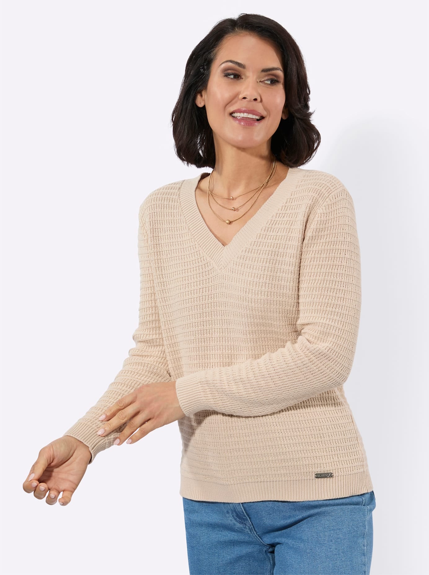 Casual Looks V-Ausschnitt-Pullover »V-Pullover«