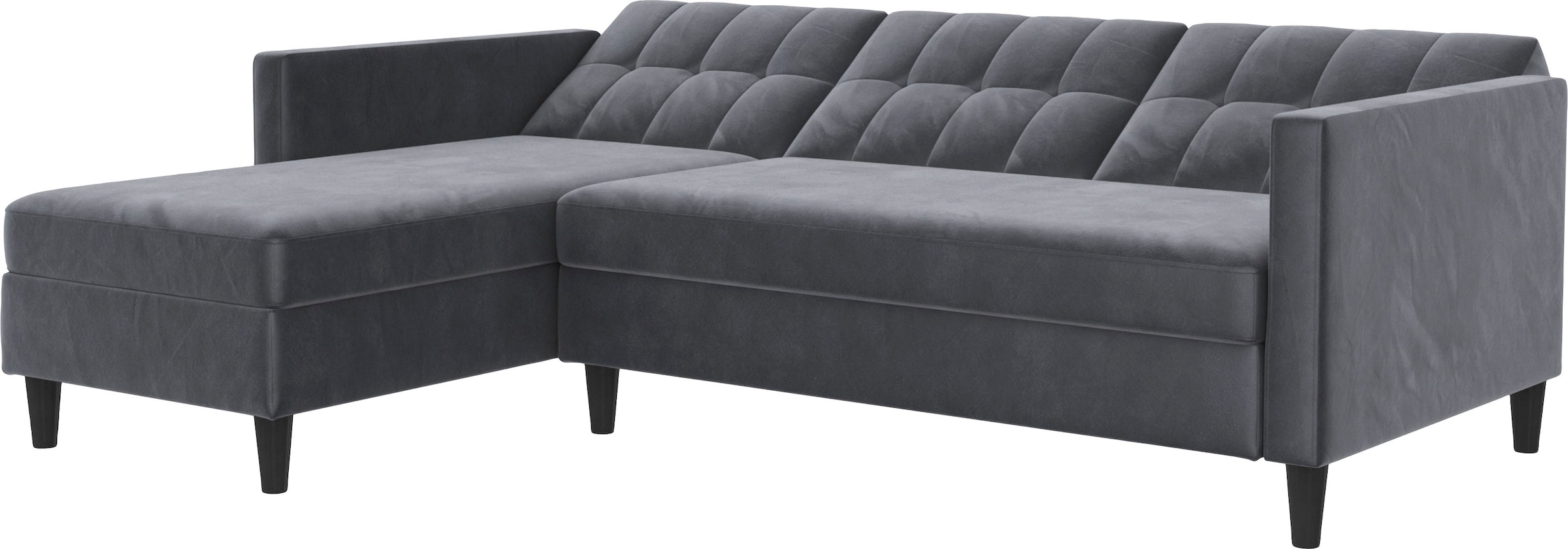 Dorel Home Ecksofa »Hartford II«, mit Bettfunktion und Stauraum, Recamiere beidseitig montierbar