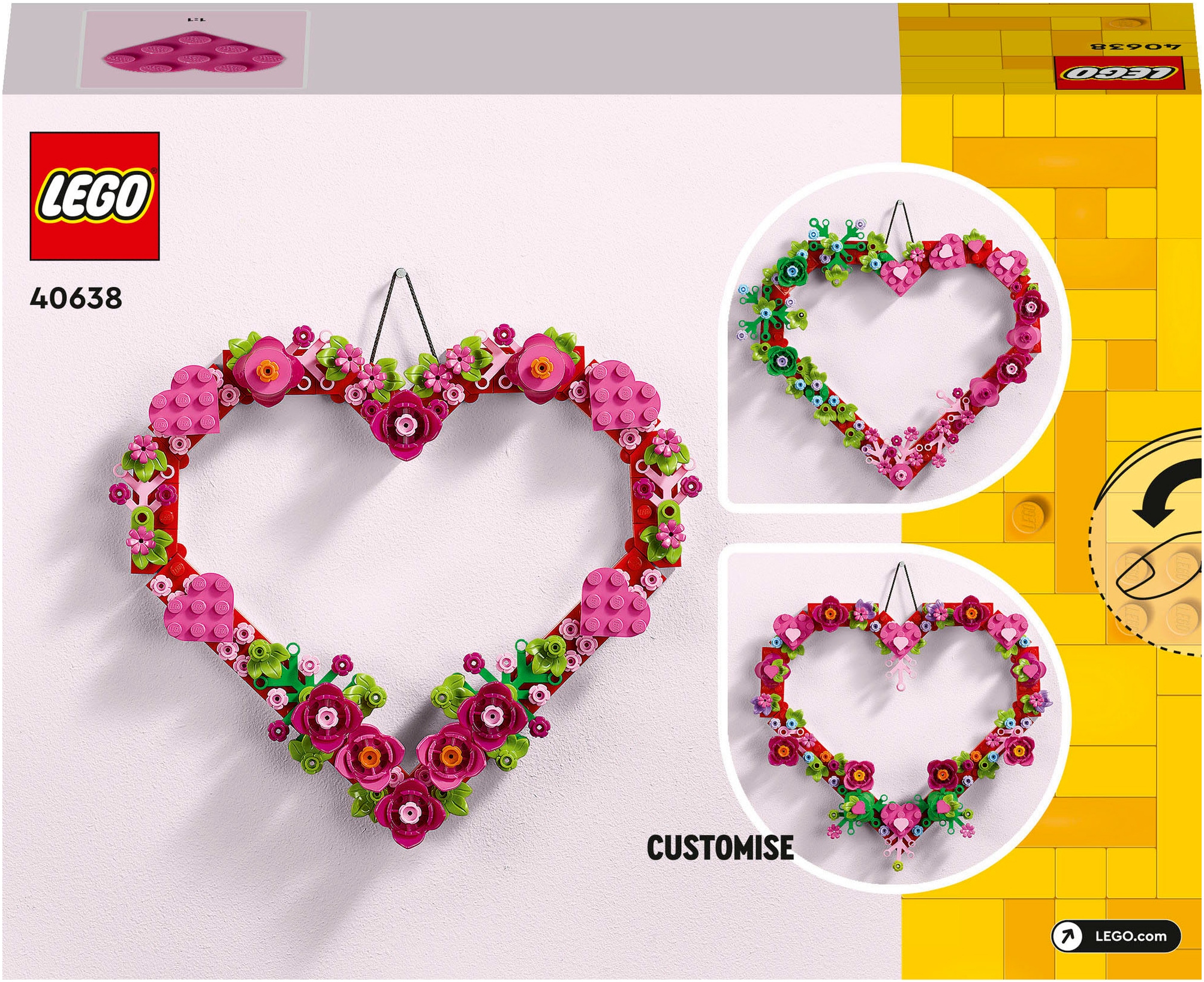 LEGO® Pions de construction »Herz-Deko (40638), LEGO Iconic« Made in Europe