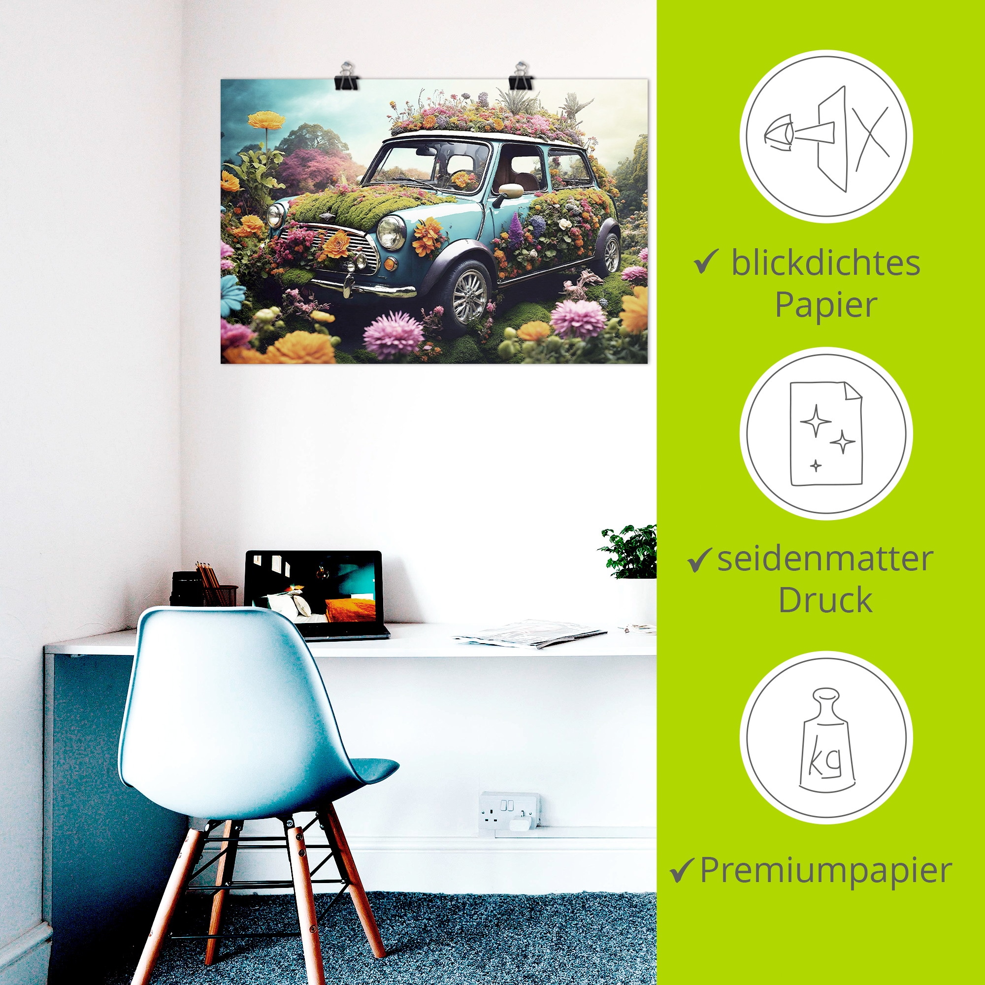 Artland Wandbild »Flowerpower Mini« 1 Stk. tlg. als Alubild, Leinwandbild, Poster, Wandaufkleber in verschied. Grössen