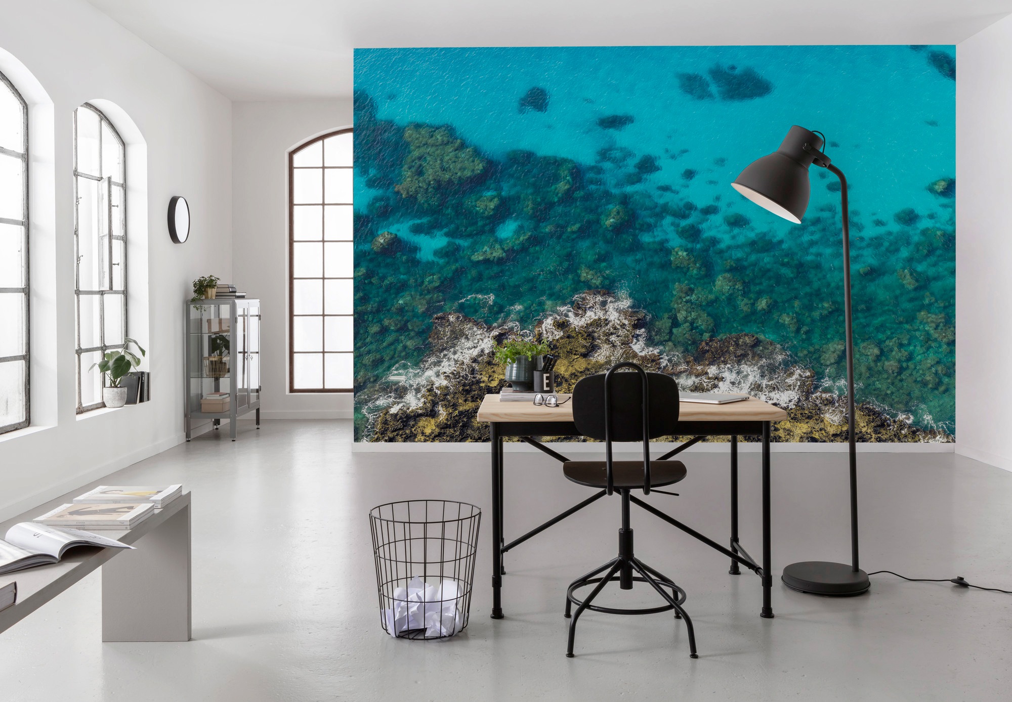 Komar Vliestapete »Digitaldruck Vlies -  Bright Blue - Grösse 450 x 280 cm« bedruckt glatt Wohnzimmer, Schlafzimmer
