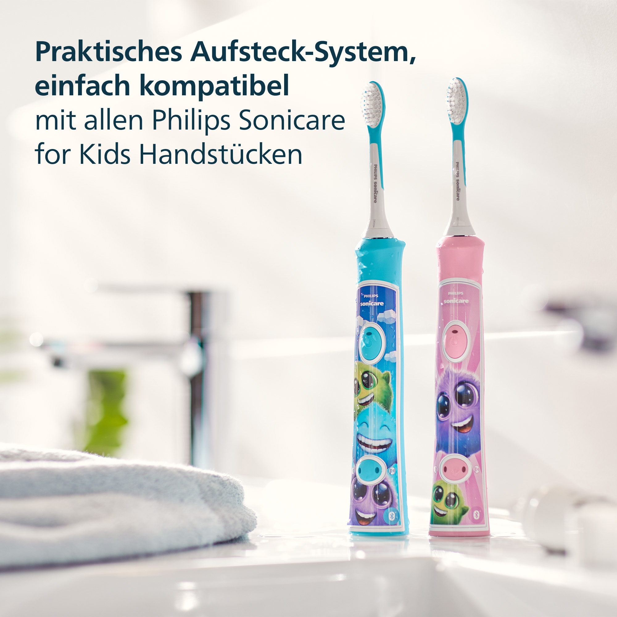 Philips Sonicare Aufsteckbürsten »For Kids« für Milchzähne geeignet, ab 7 Jahren, für jedes Sonicare Handstück