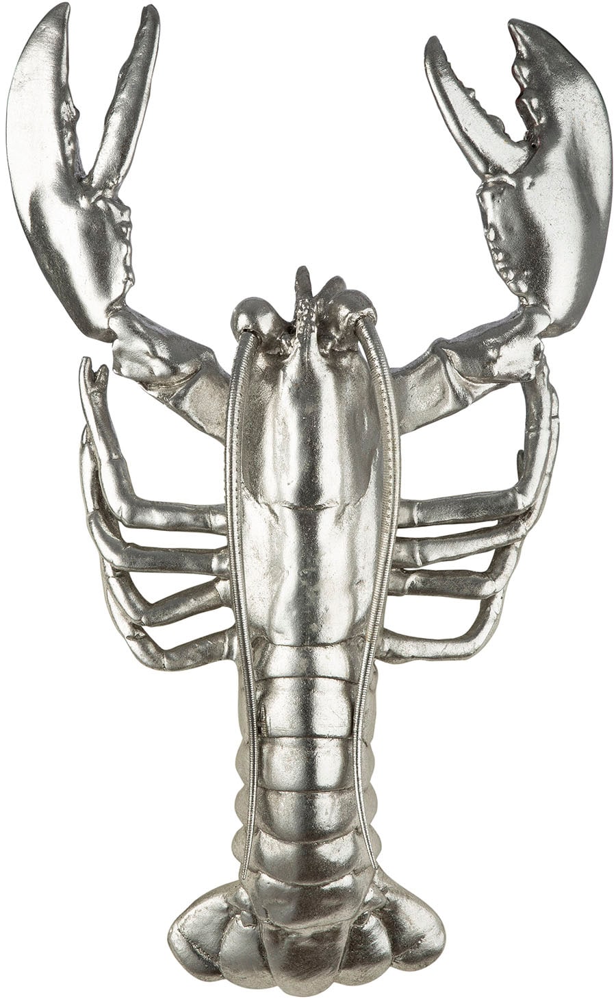 Image of GILDE Tierfigur "Figur; Wandobjekt Hummer Lobster silberfarben H. 41,5 cm"