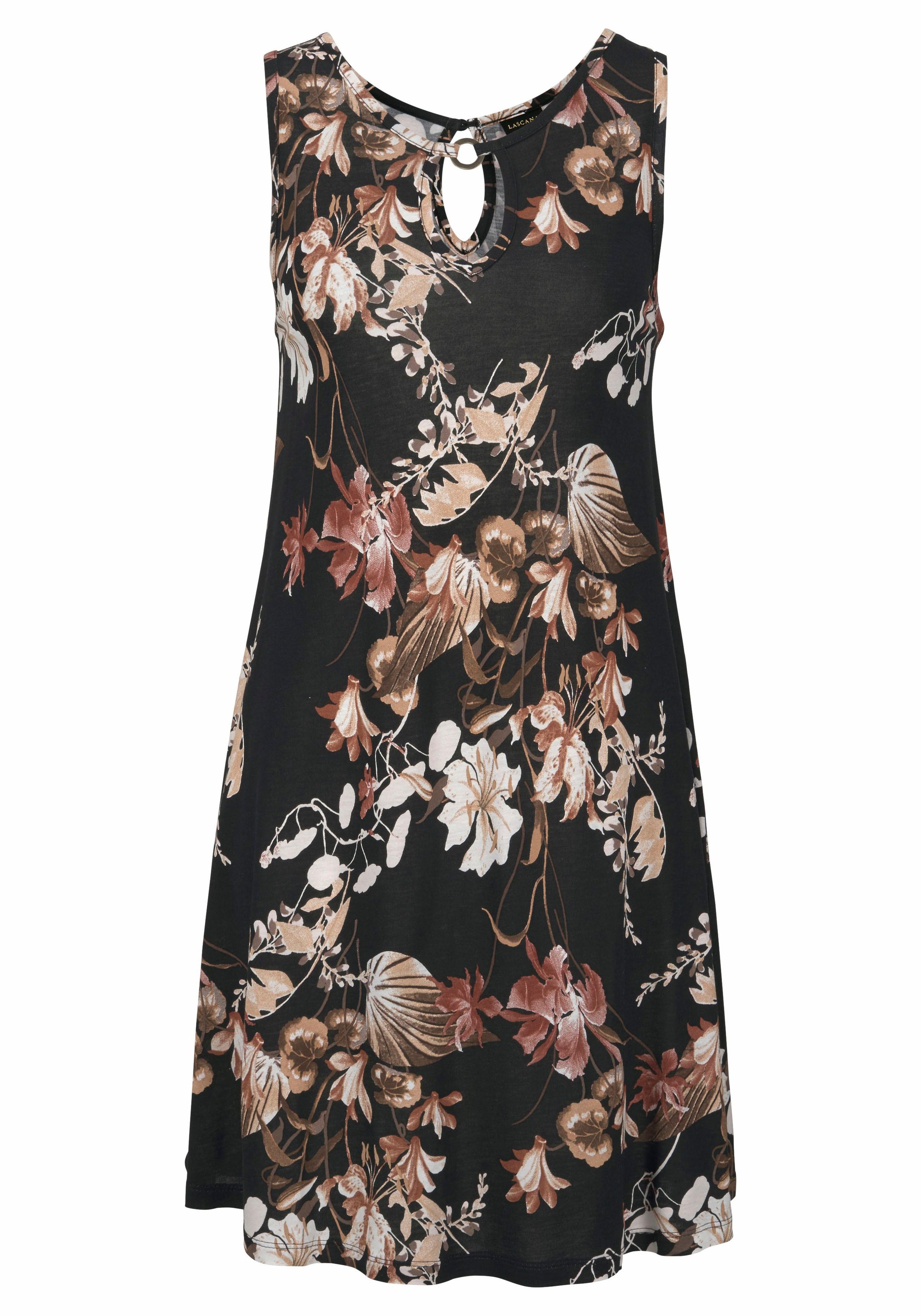 LASCANA Strandkleid mit Ringdetail am Ausschnitt,