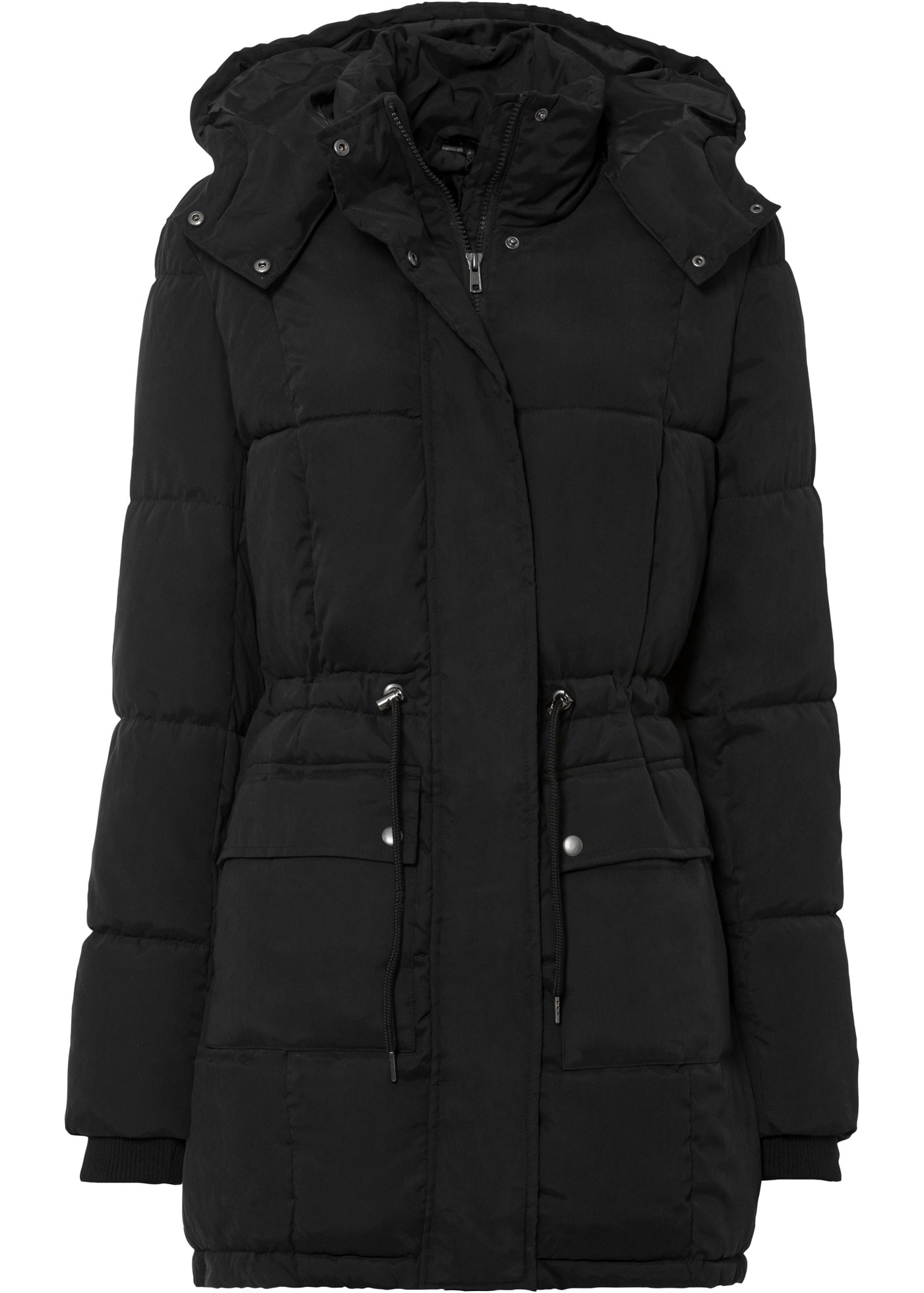 bonprix Veste d'hiver »Winterjacke mit verstellbarem Taillenbündchen« mit Kapuze Winterjacke mit abnehmbarer Kapuze und verstellbarem Taillenbündchen