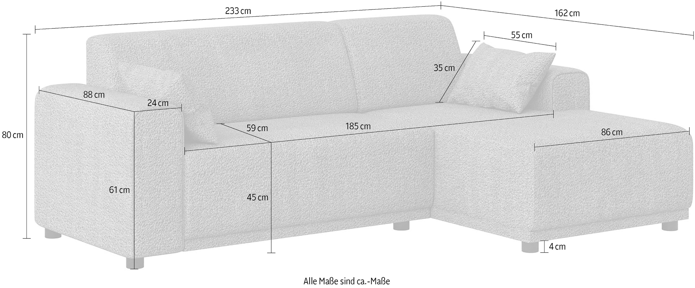 Home affaire Ecksofa »TAMMO«, L-Form