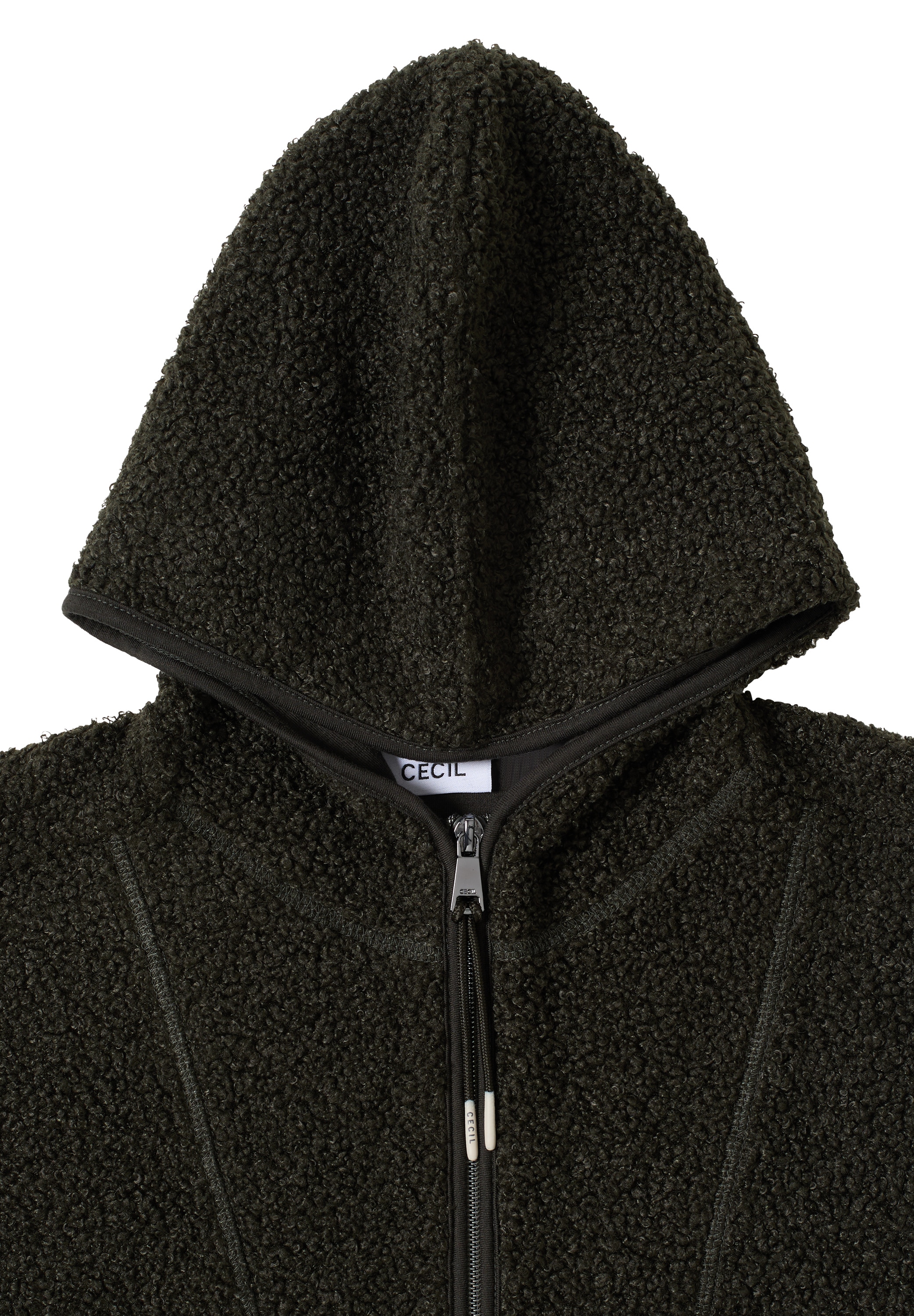 Cecil Gilet en fourrure Teddy-Weste mit Troyerkragen und Kapuze