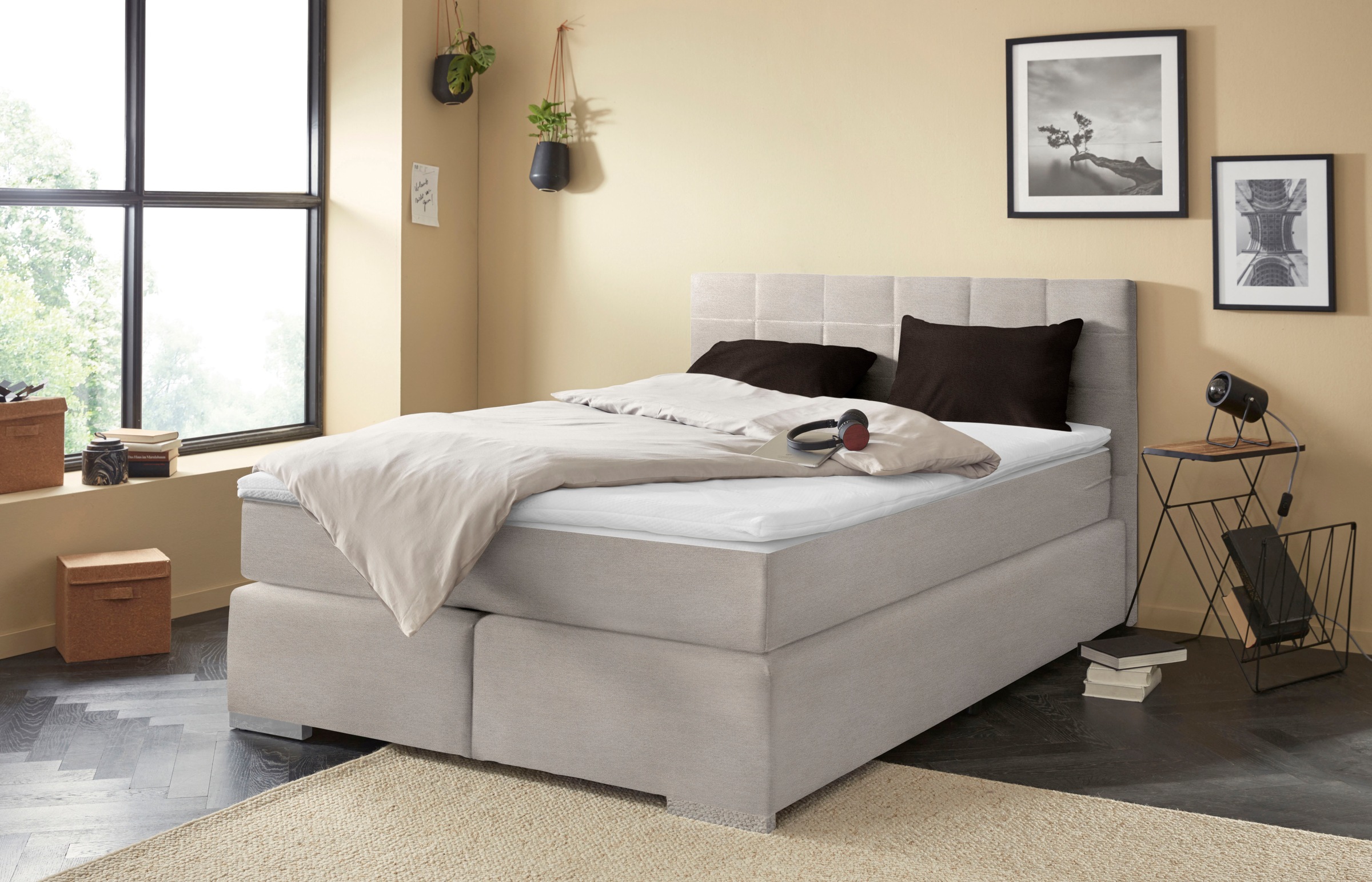 COTTA Boxspringbett Simba, wahlweise mit oder ohne Matratze und Topper