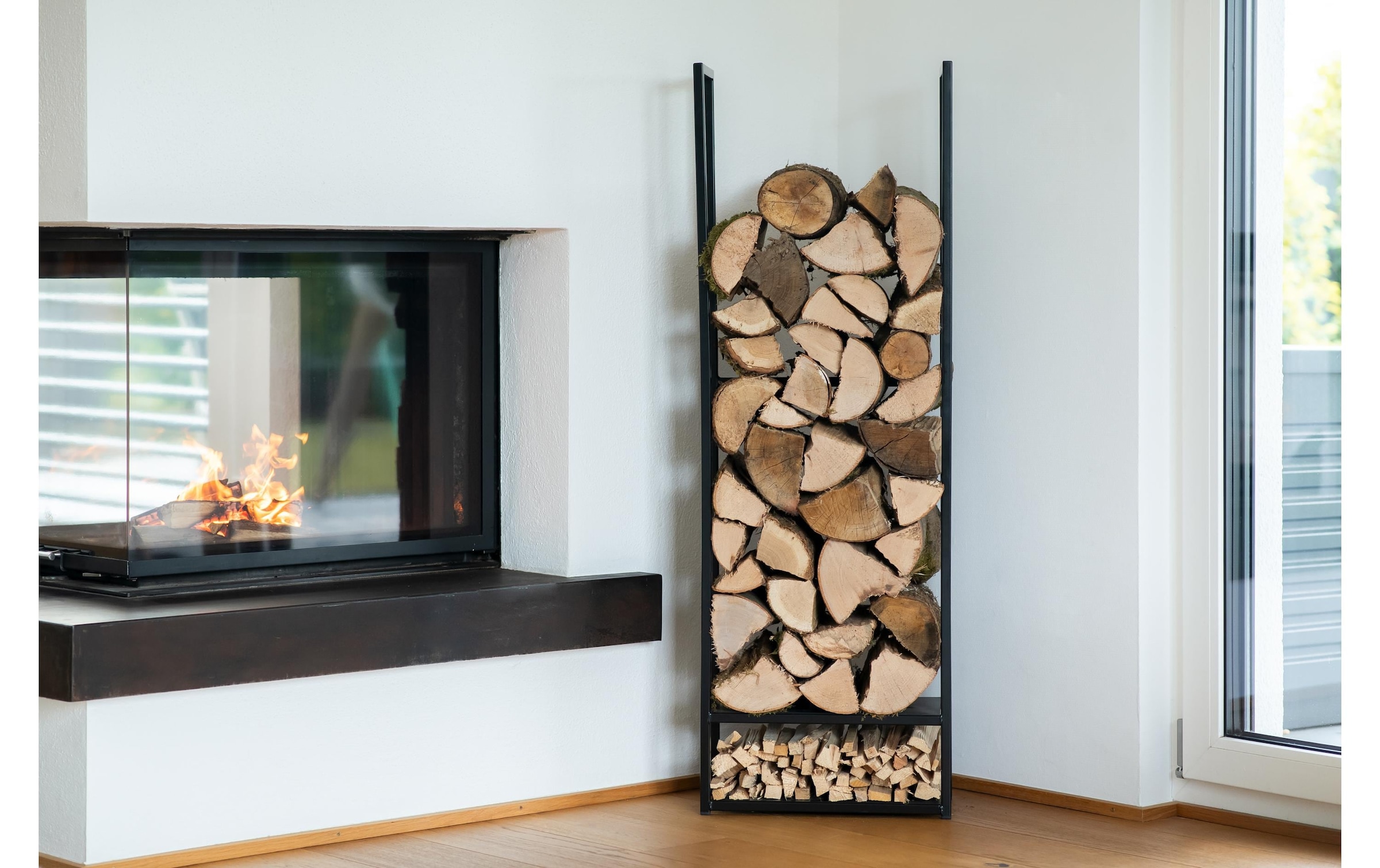 WESTMANN Kaminholzregal »Porthos« schwarz, BxTxH: 40x20x120cm