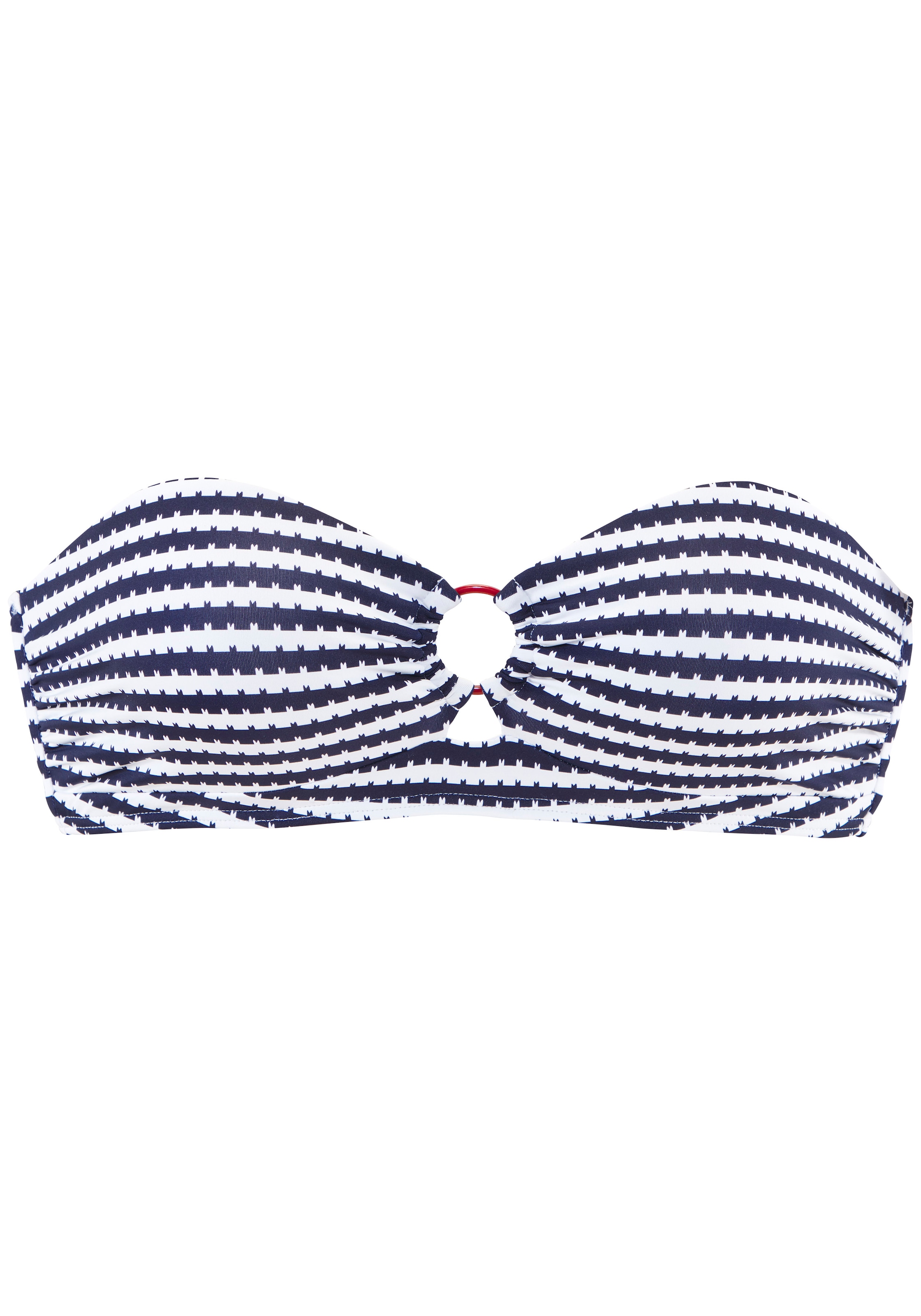 s.Oliver Top bikini bandeau »Elain« mit kontrastfarbigem Zierring