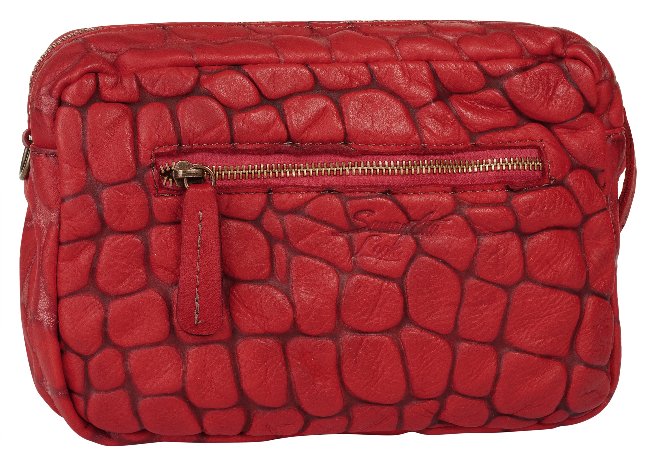 Samantha Look Umhängetasche echt Leder, Made in Italy