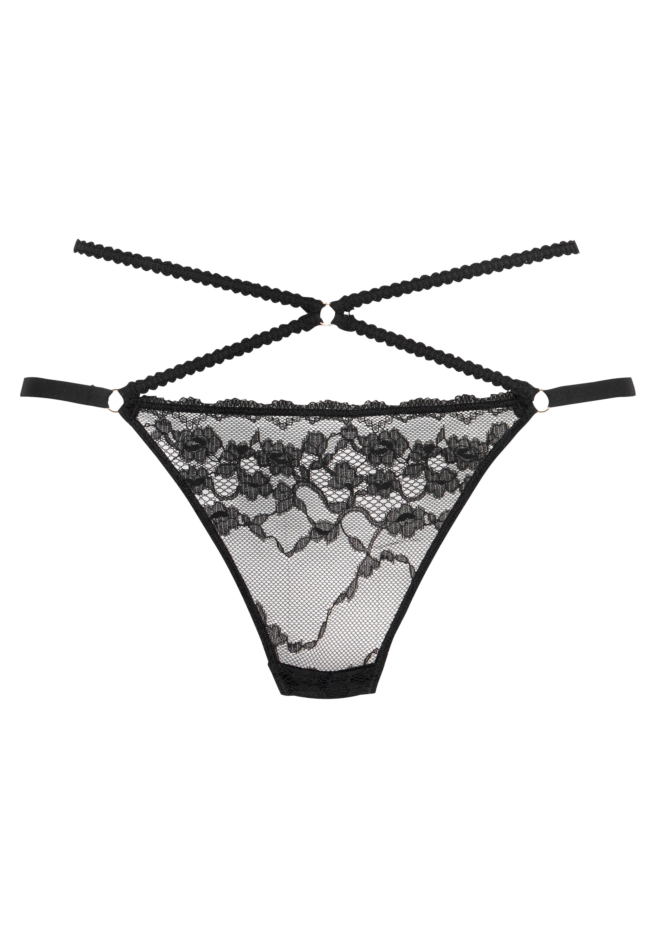 petite fleur gold by Lascana String avec ceinture séductrice en aspect bandes, lingerie sexy