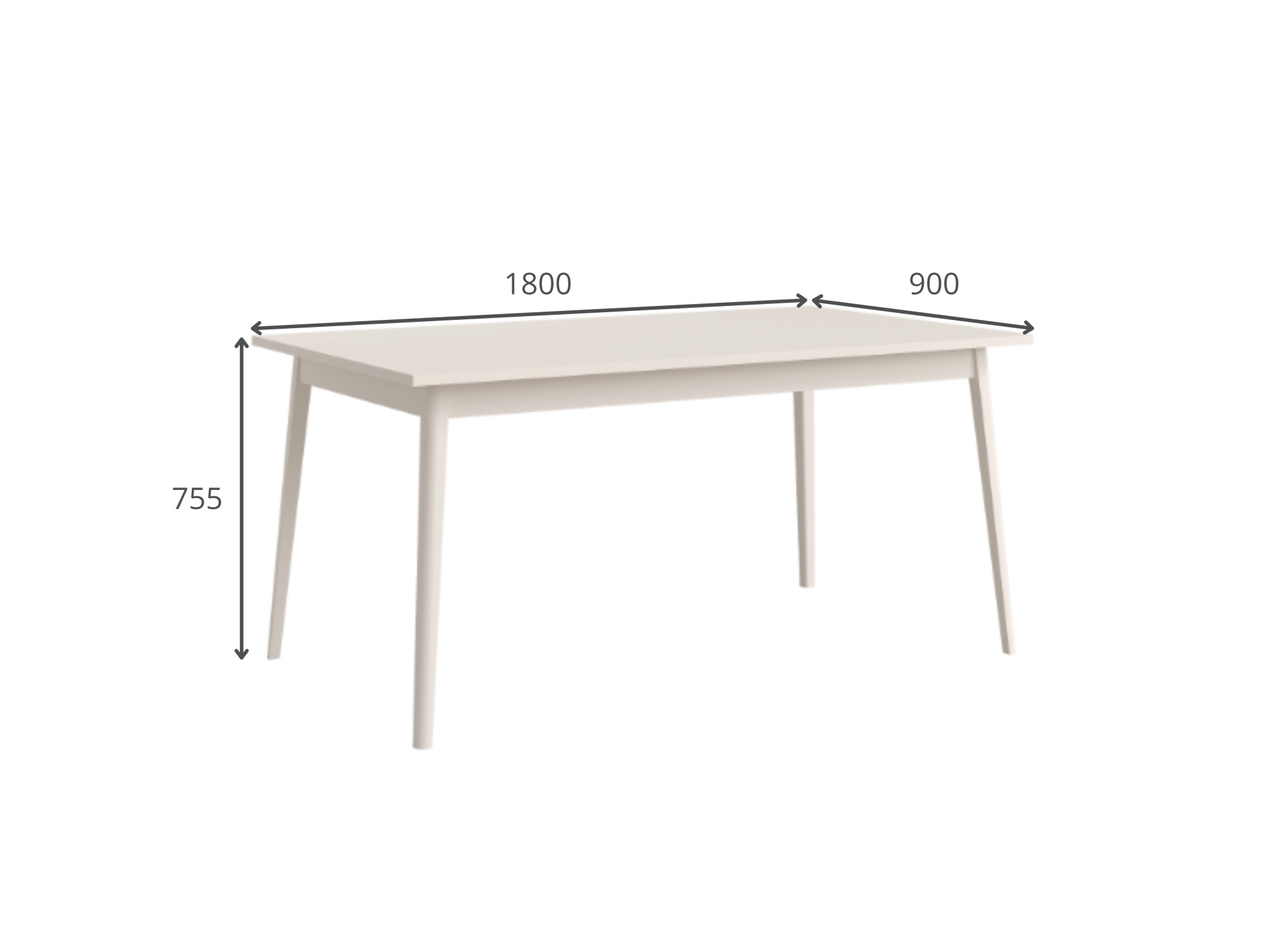 Home affaire Esstisch »ROMELIS beige Küchentisch 180x90 cm, modernes Design« pflegeleichter Tisch, Esszimmertisch, FSC®-zertifiziert