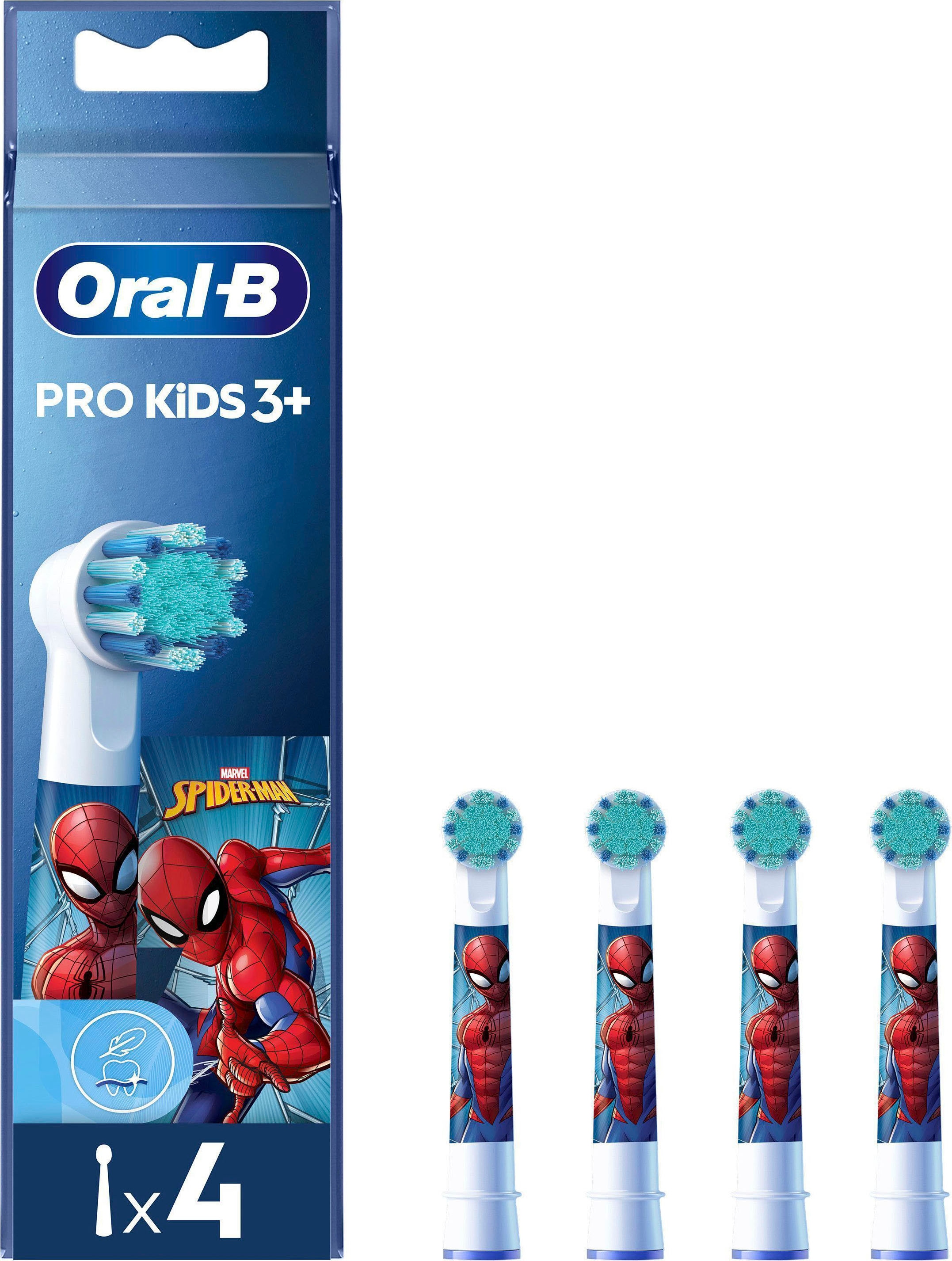 Oral-B Aufsteckbürsten »Spiderman«, extra weiche Borsten