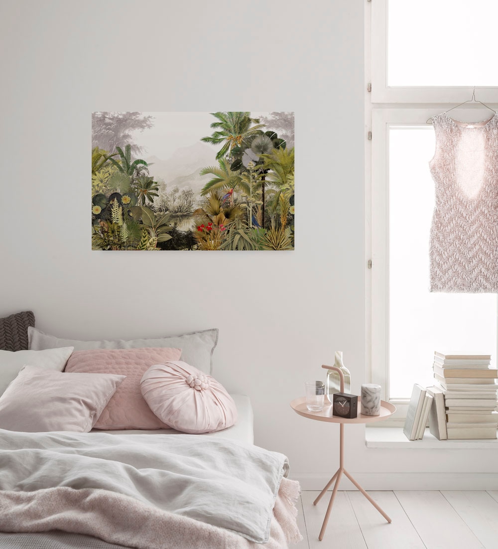 Image of Komar Leinwandbild "Hiding Parrot - Grösse 60 x 90 cm" Natur 1 Stk. tlg. Keilrahmenbild mi Echtholzrahmen
