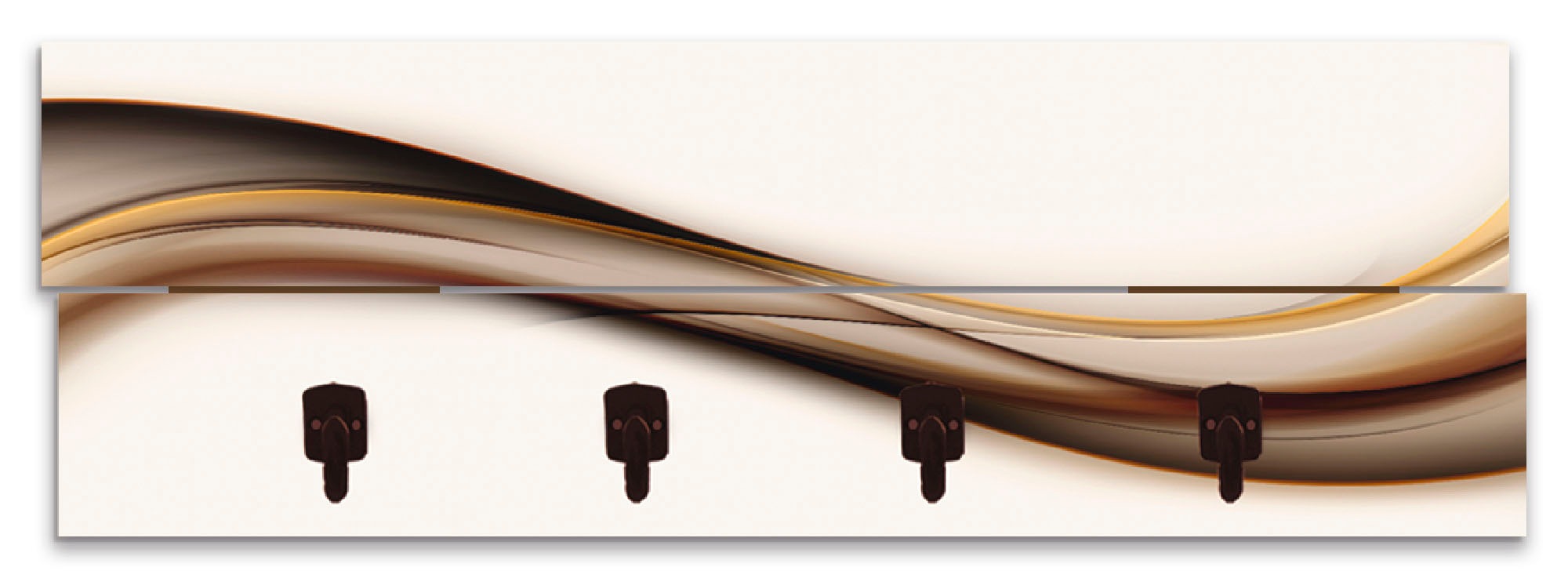 Image of Artland Garderobenleiste »Welle«, platzsparende Wandgarderobe aus Holz mit 4 Haken, geeignet für kleinen, schmalen Flur, Flurgarderobe bei Ackermann Versand Schweiz
