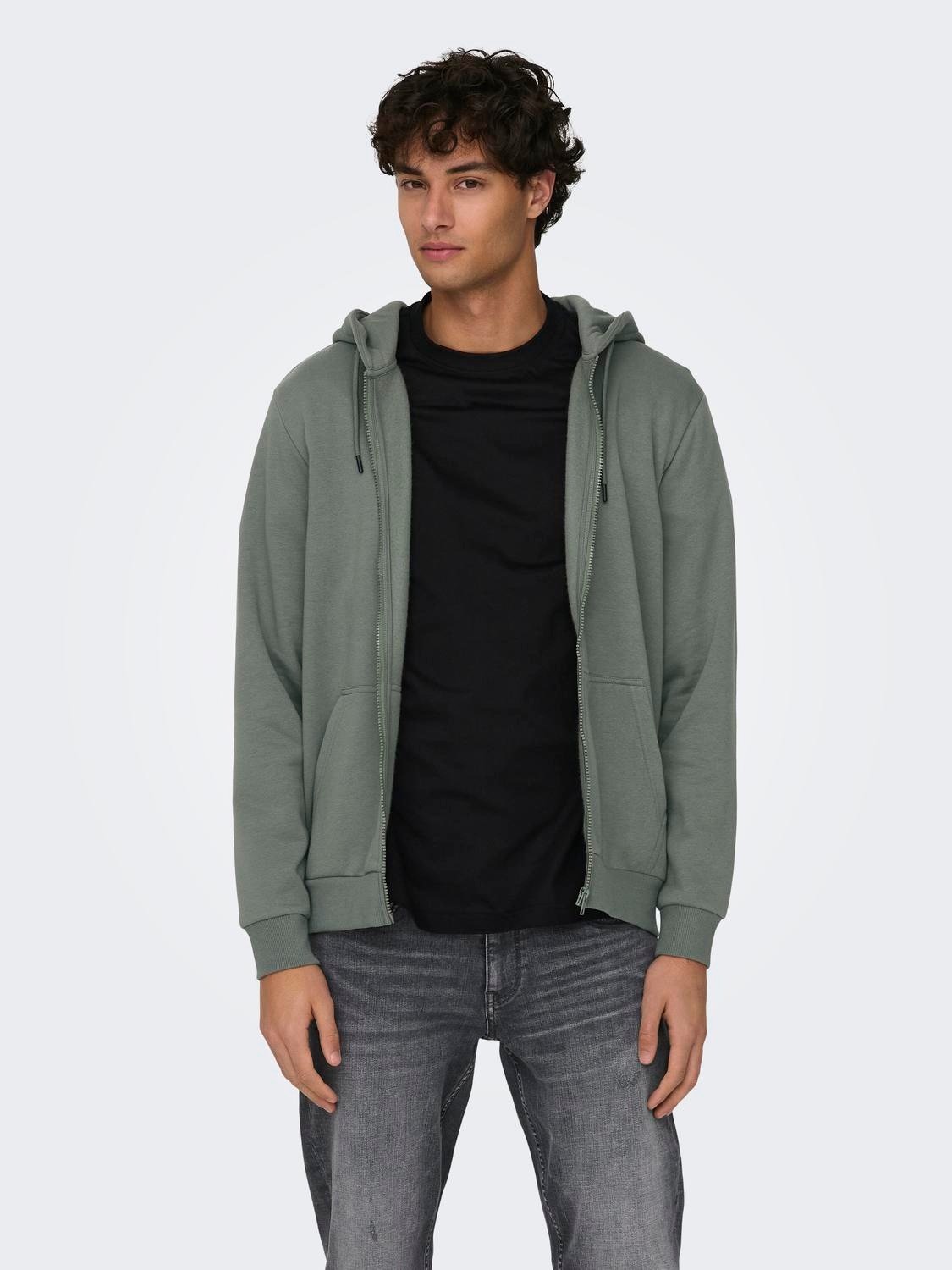 Image of ONLY & SONS Kapuzensweatjacke "ONSCERES ZIP THR. HOODIE SWEAT NOOS"