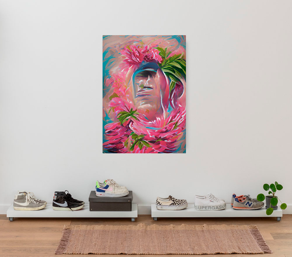 Image of Komar Leinwandbild "Hawaiana - Grösse 40 x 60 cm" Natur 1 Stk. tlg. Keilrahmenbild mi Echtholzrahmen