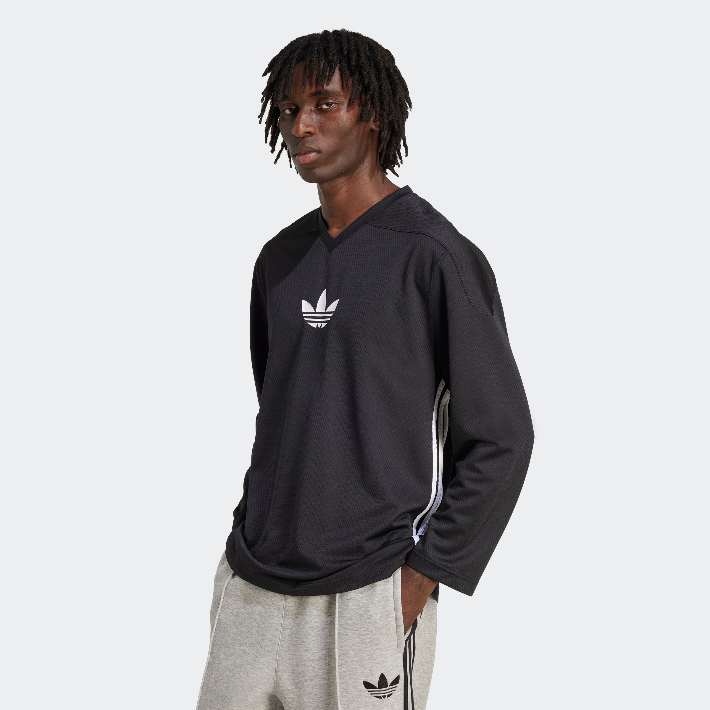 Image of adidas Originals Langarmshirt "ADIDAS ORIGINALS ADICOLOR MESH LONGSLEEVE" regulärer Schnitt, pflegeleicht, mit Rundhalsausschnitt